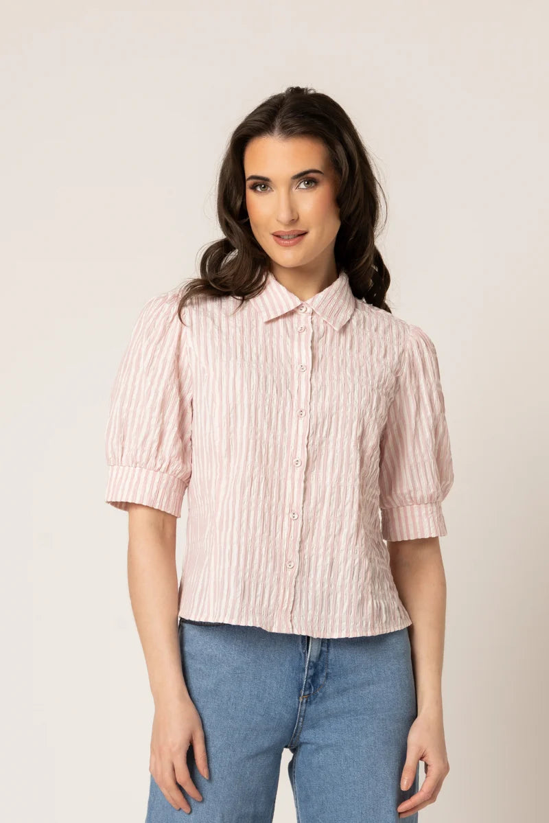 Aligned Shirt Pink Stripe