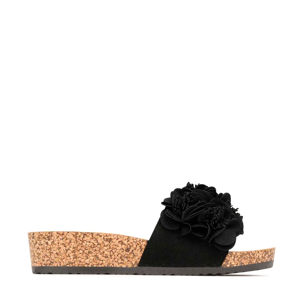 Corsage Sandal Black