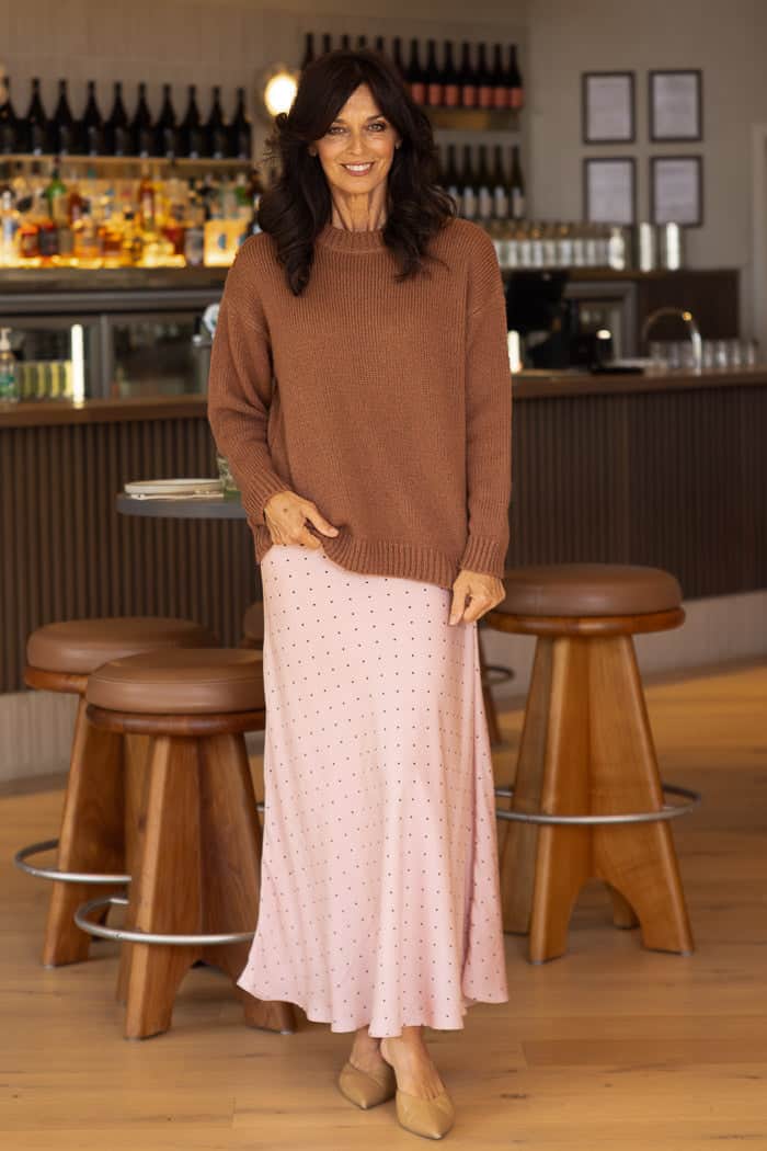 Benny Midi Skirt Dot Pink