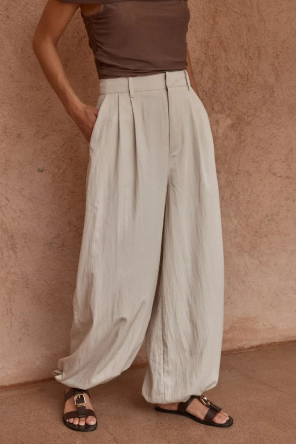 Lucie Soft Balloon Pant Stone Cream
