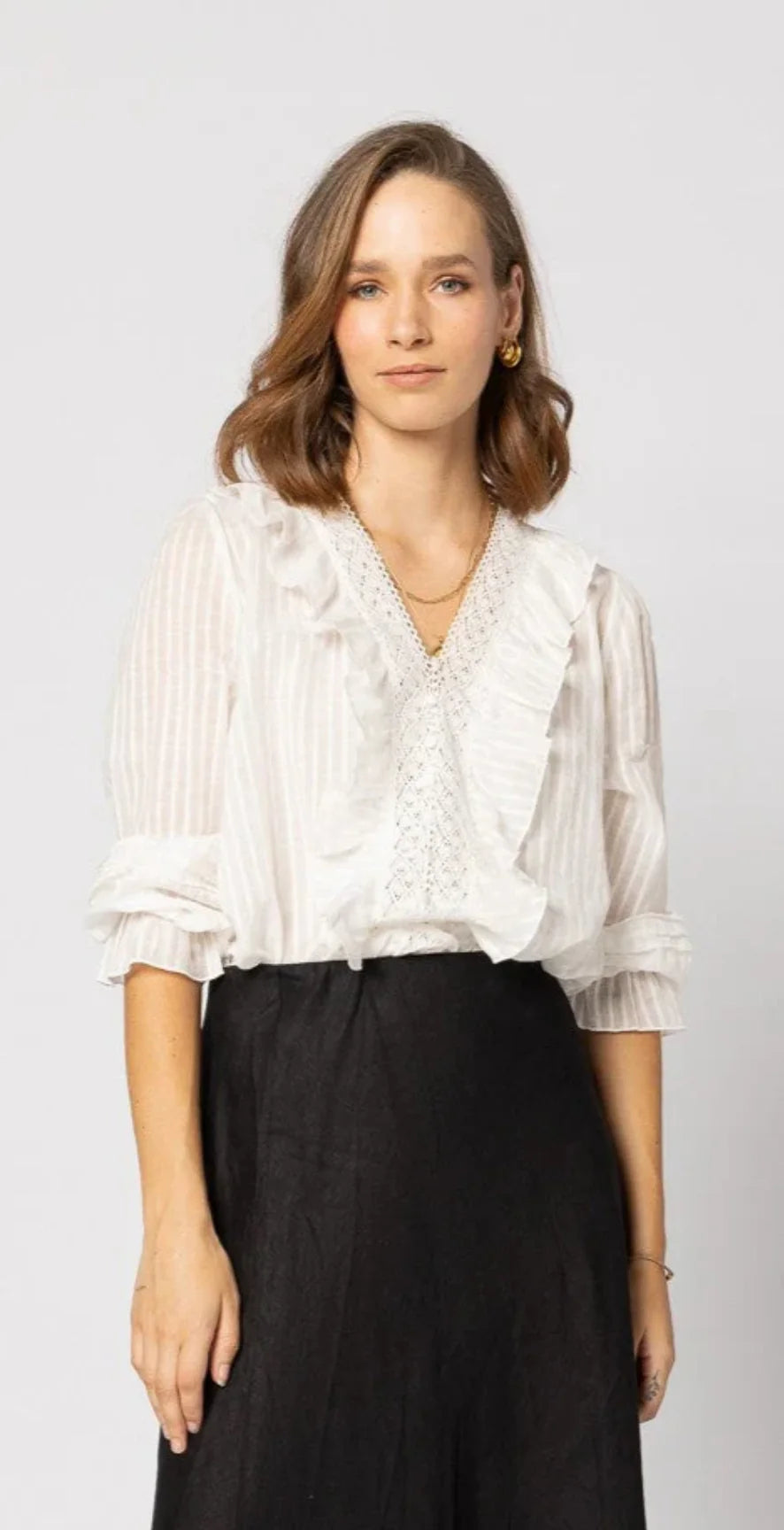Amelia Blouse White Drama the Label