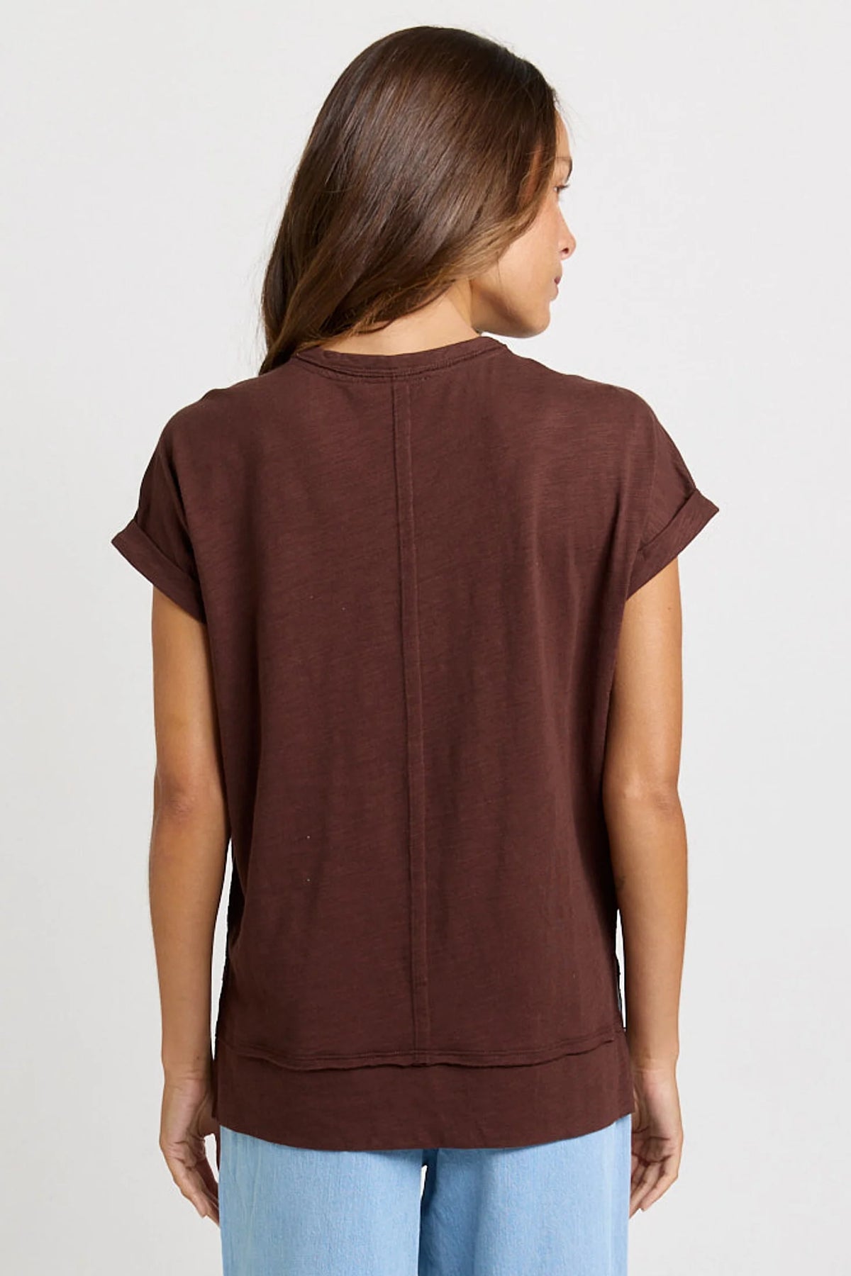 Shirley Short Sleeve Tee Chocolate Brown