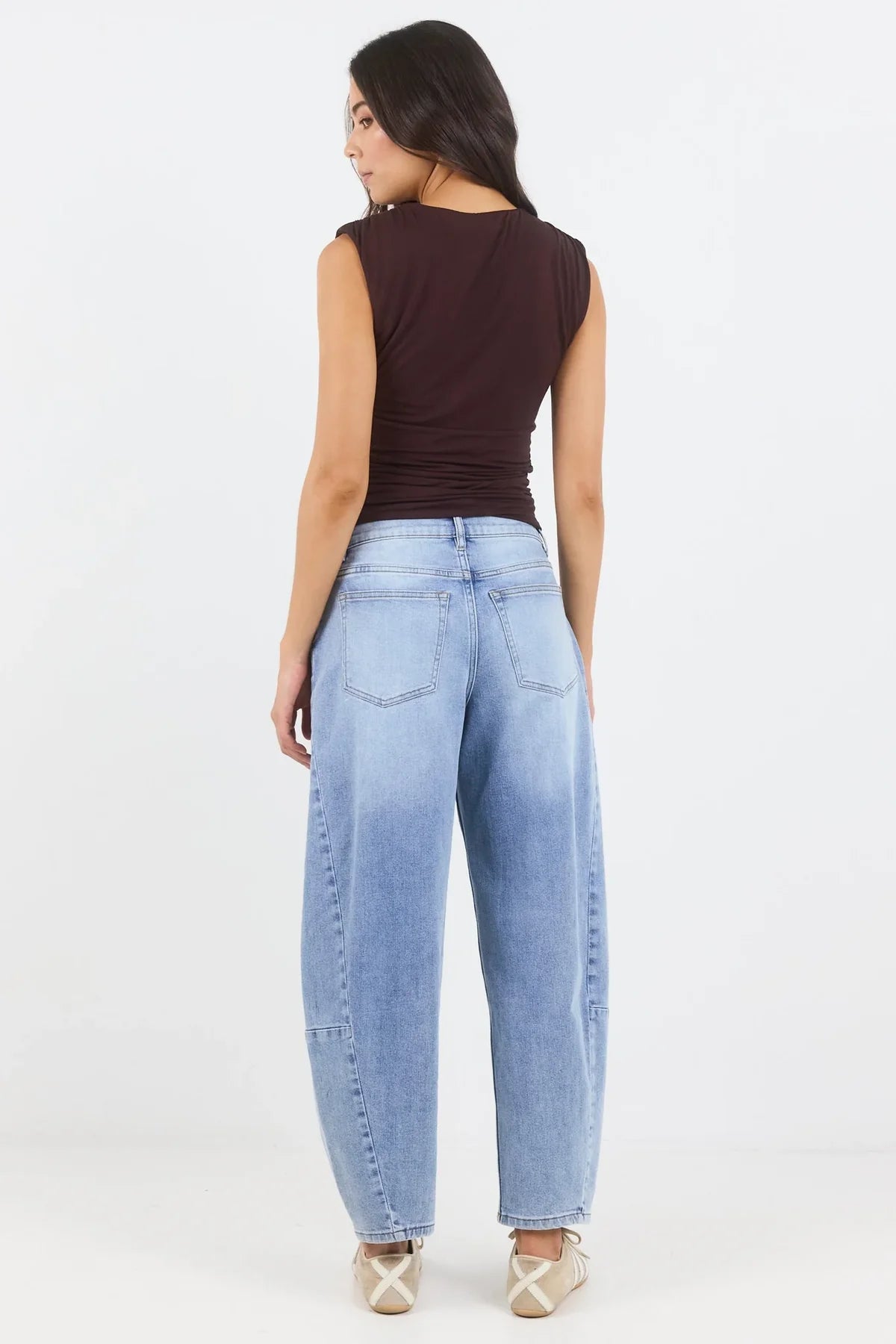 Graduate Stretch Barrel Jeans Light Blue