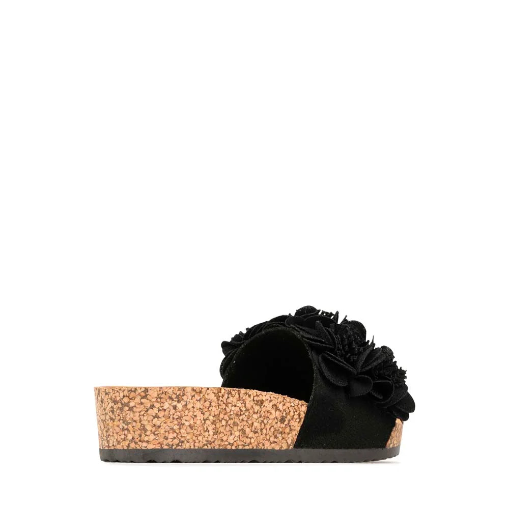 Corsage Sandal Black