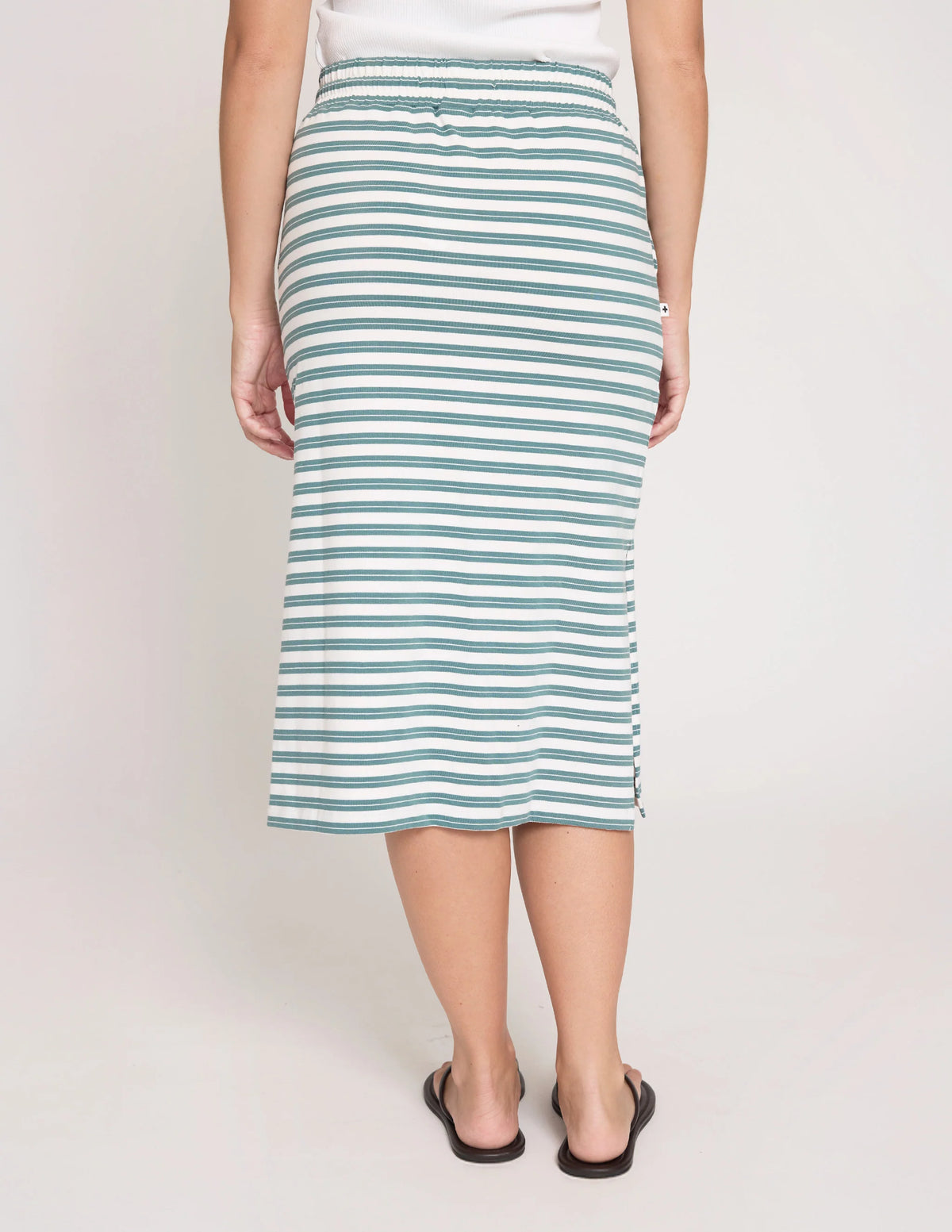 Essential Skirt Teal Stripe
