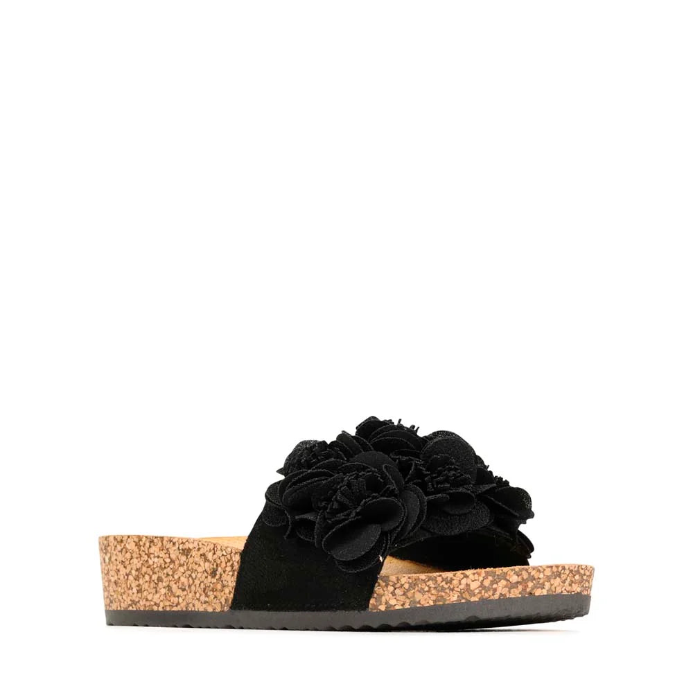 Corsage Sandal Black