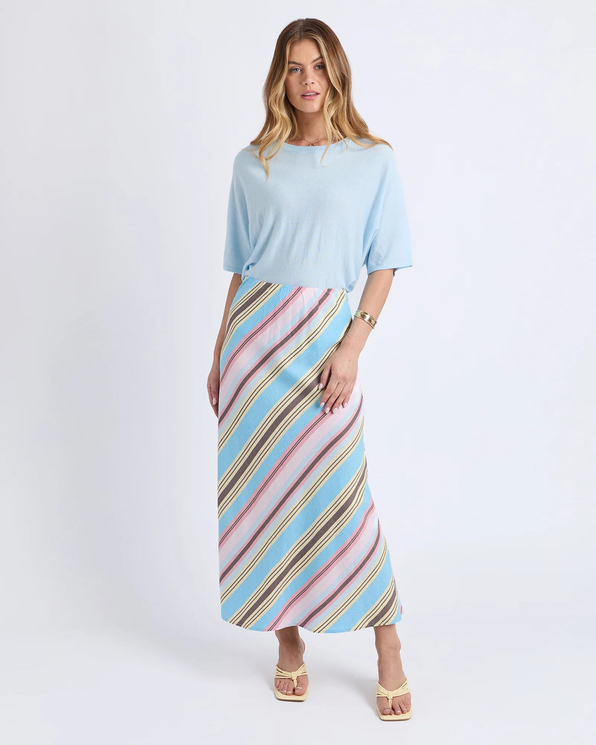 Sundown Stripe Skirt Baltic Blue Multi