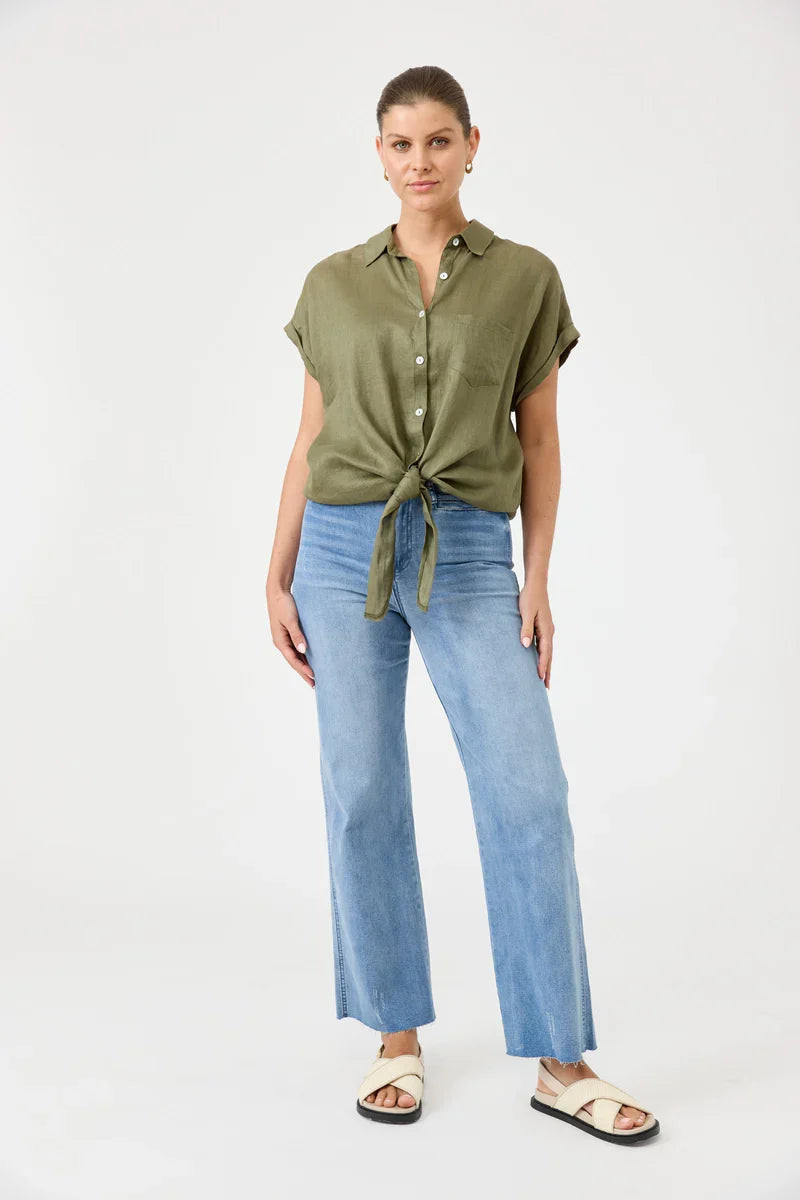 Studio Tie Shirt Khaki