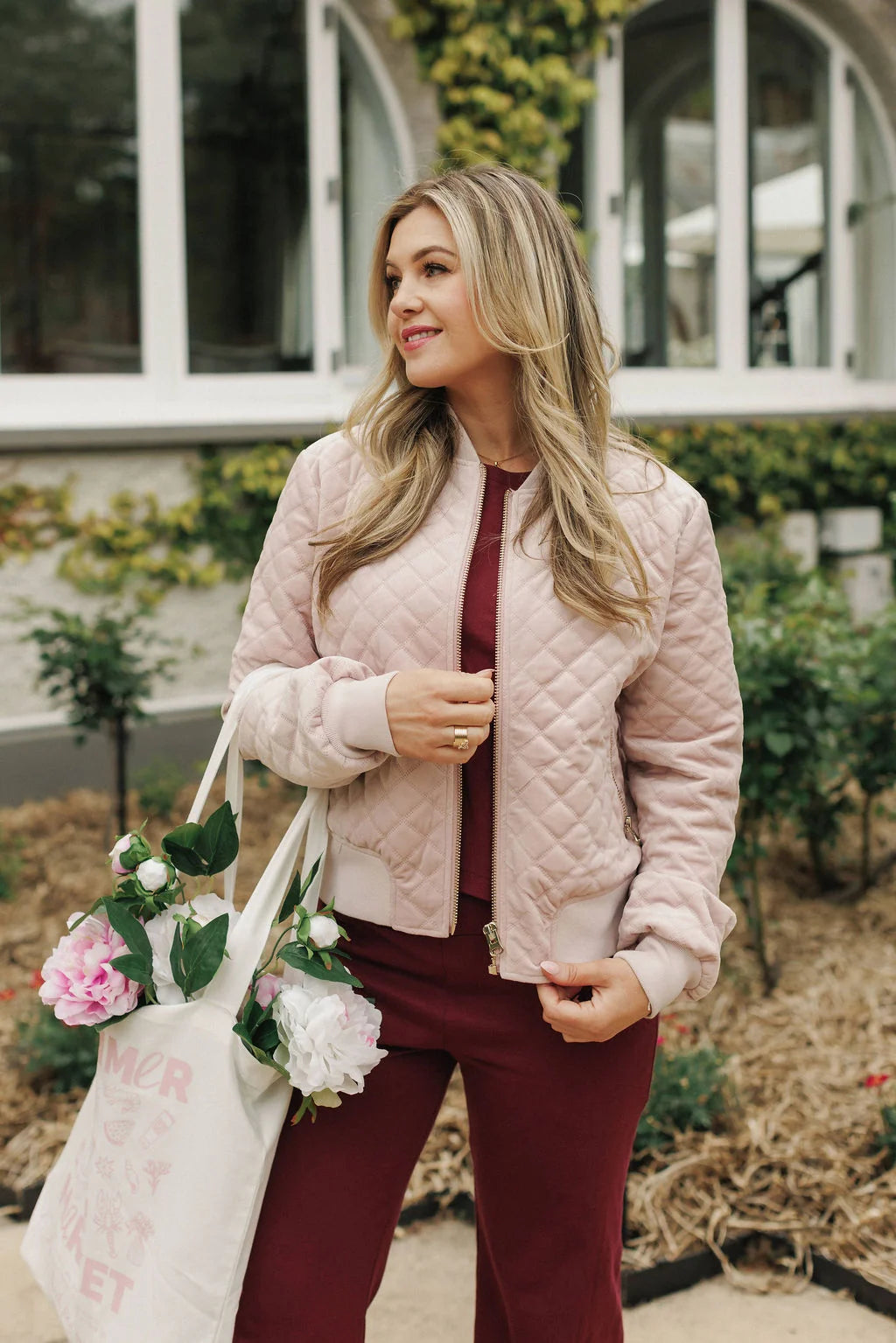 Wyld Bomber - Quilted Rose