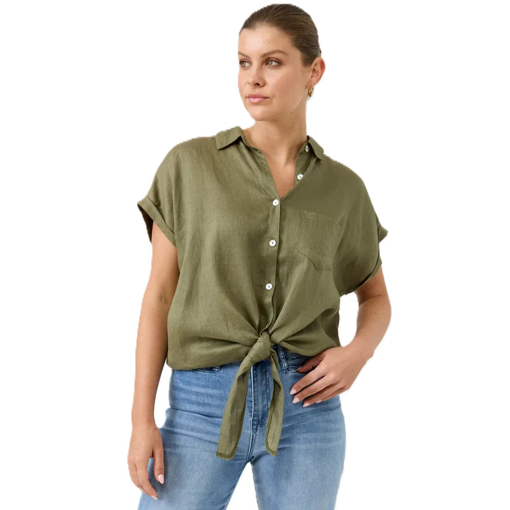Studio Tie Shirt Khaki