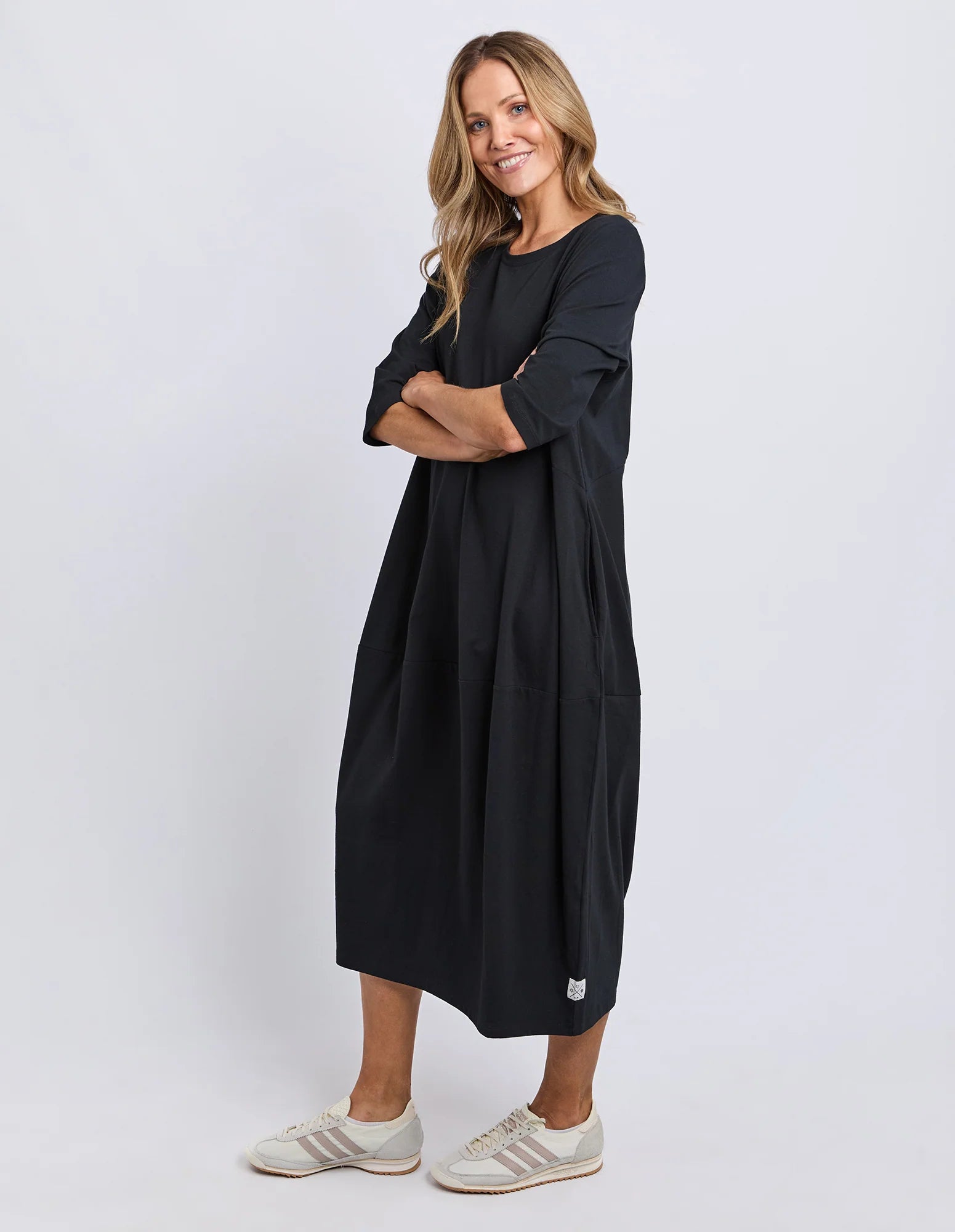 Diana Dress 3/4 Sleeve Black