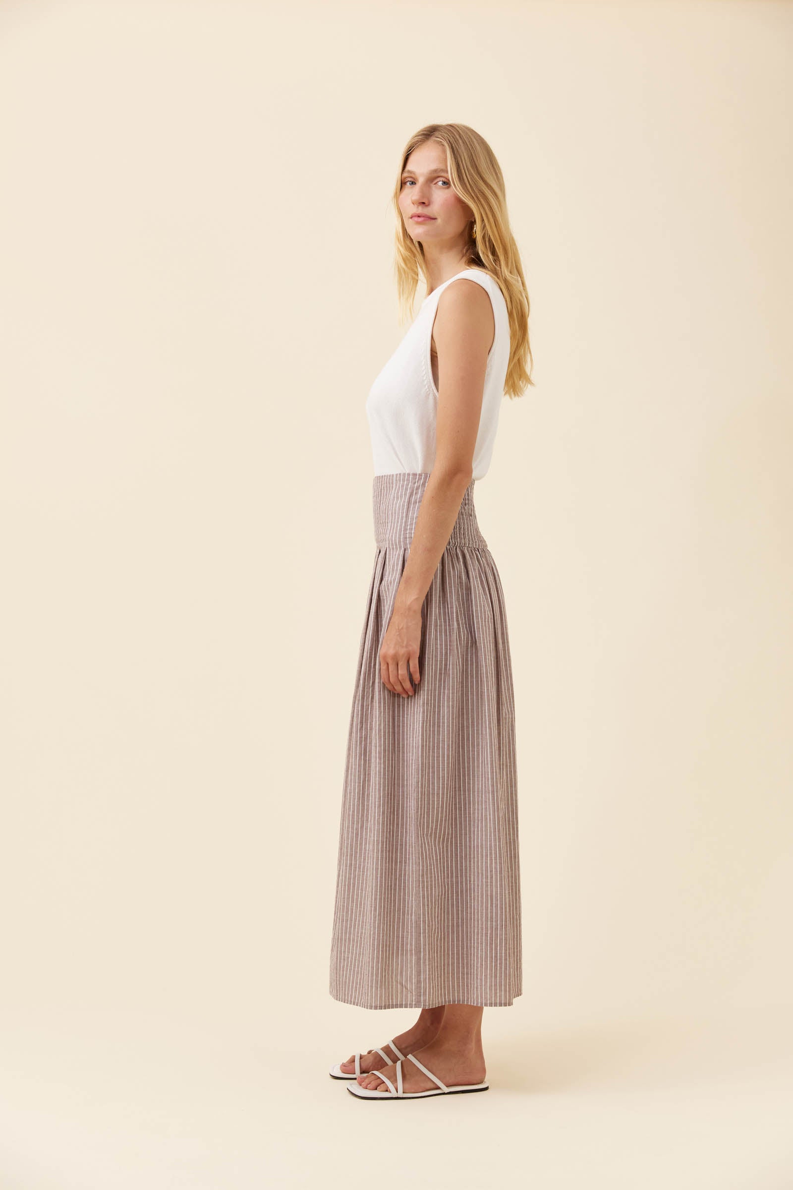 Lyndell Maxi Skirt Taupe