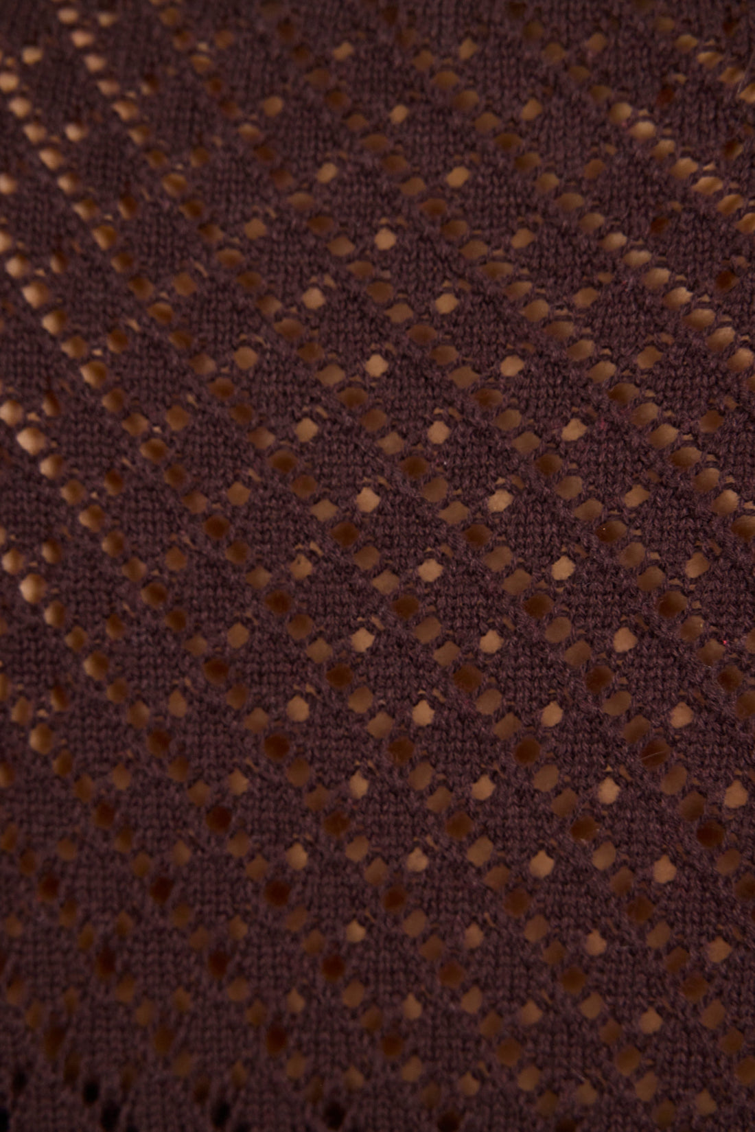 Dapple Chocolate Boxy Knit Lace Tee