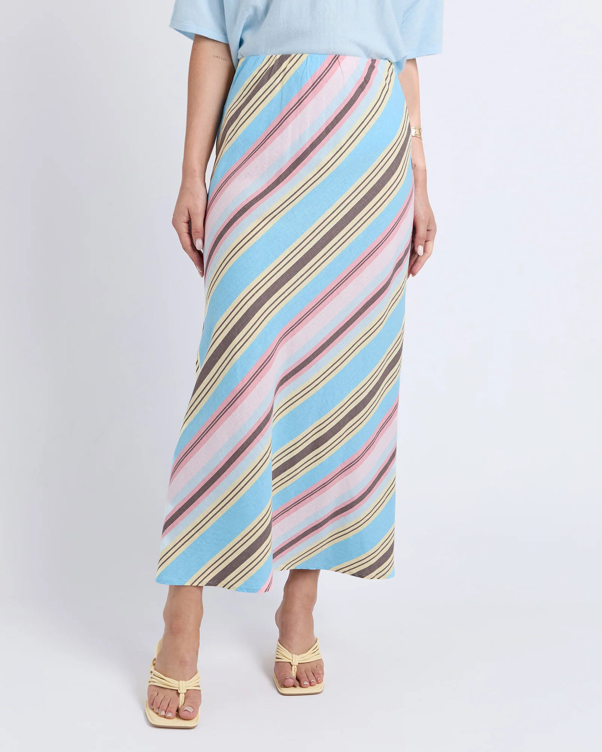 Sundown Stripe Skirt Baltic Blue Multi