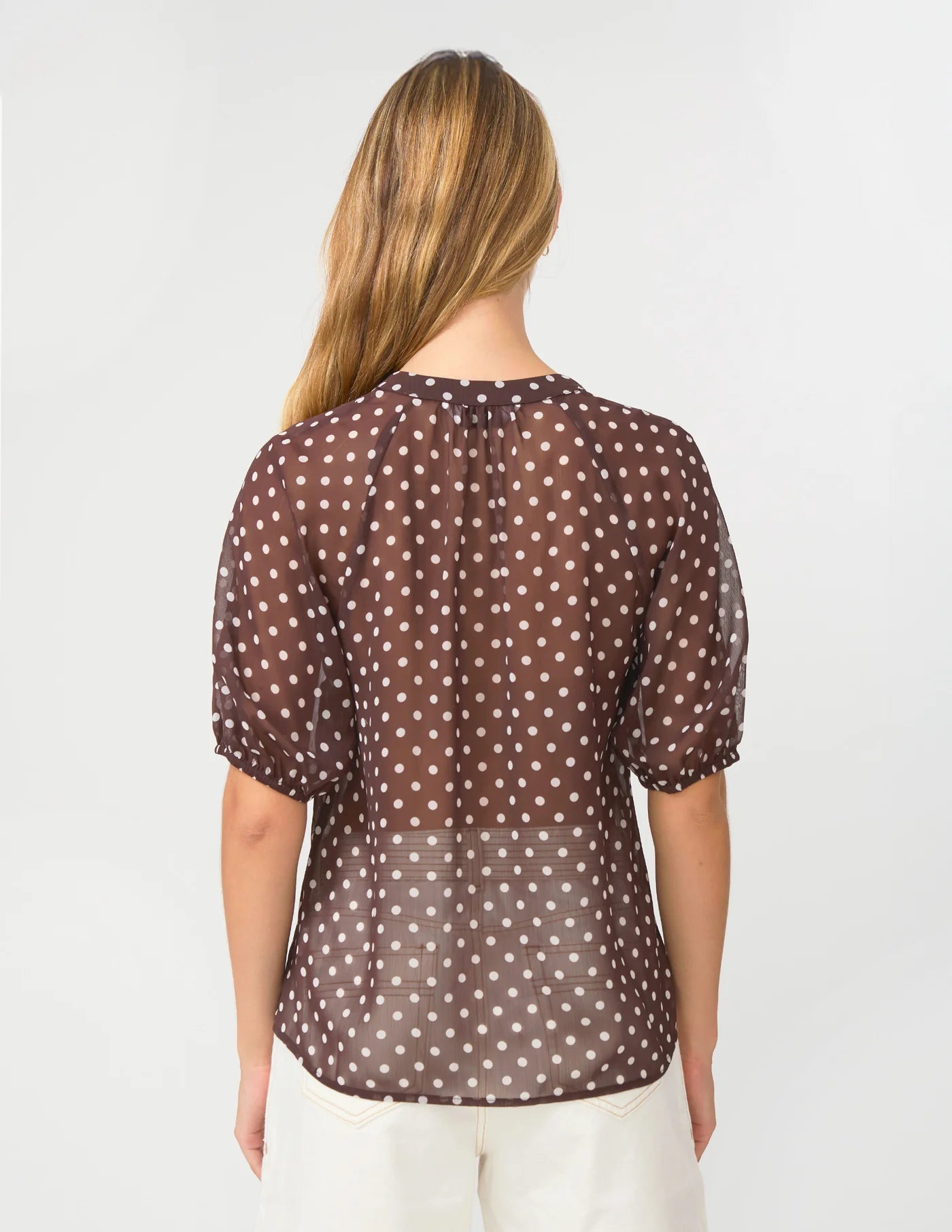 Monet Blouse Chocolate Spot