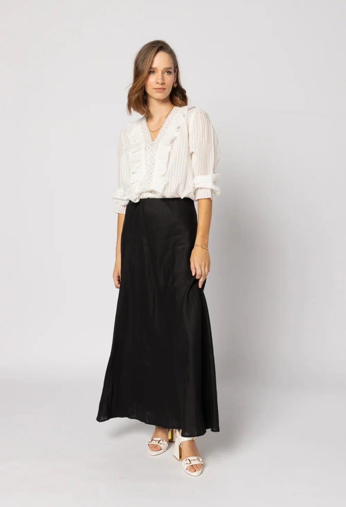 Amelia Blouse White Drama the Label