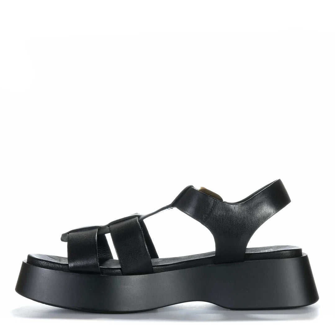 Bario Black Sandals