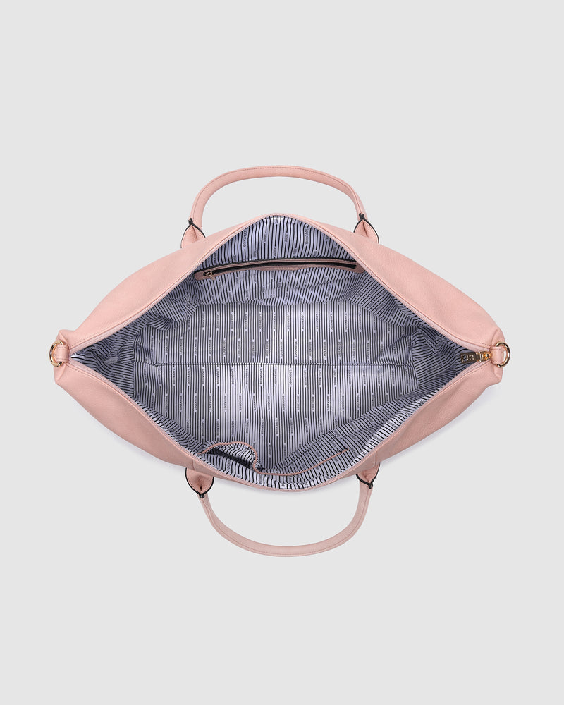 Alexis Stripe Weekender Travel Bag Blush Stripe