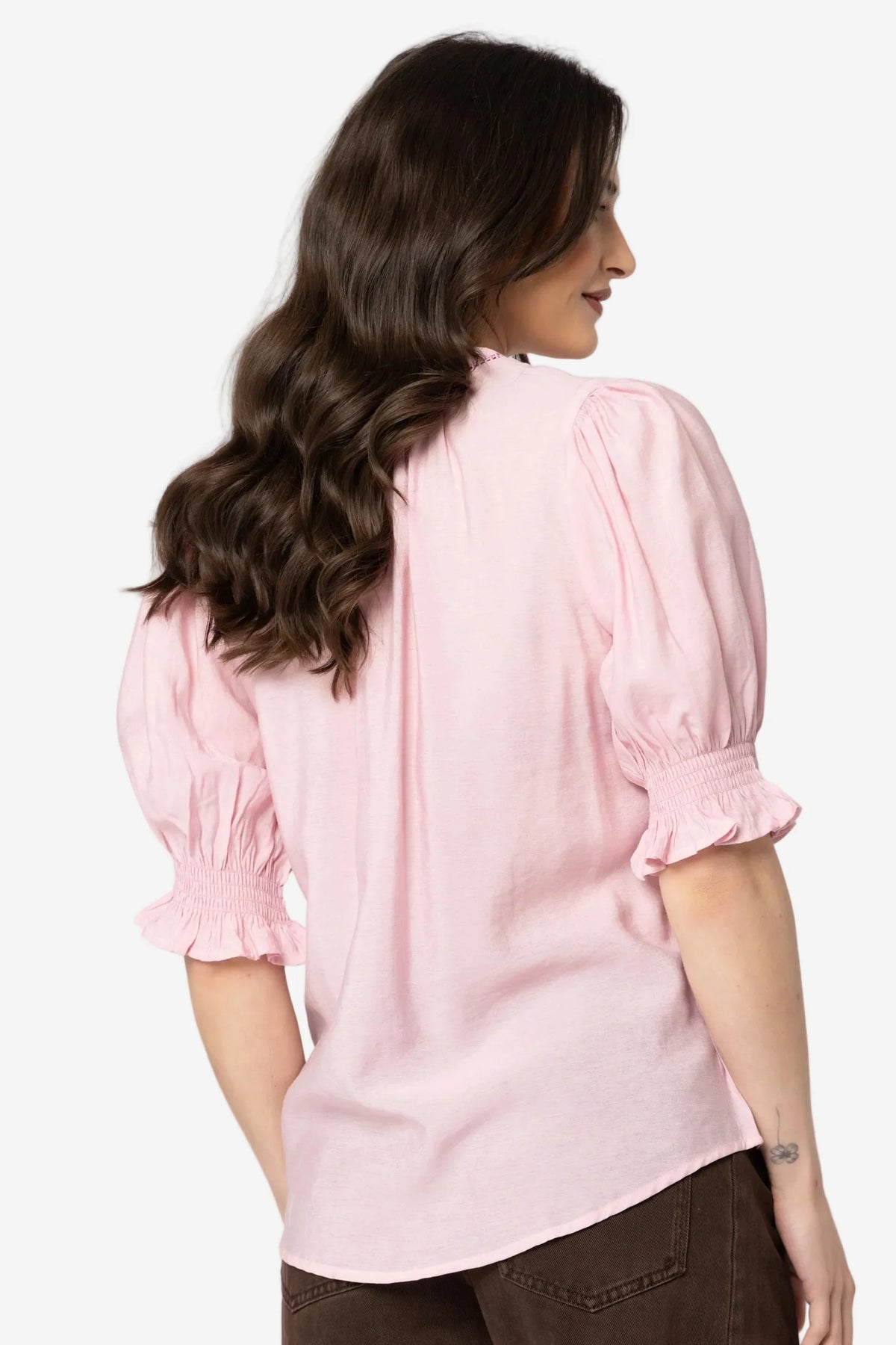 Addyson Blouse Short Sleeve Blush