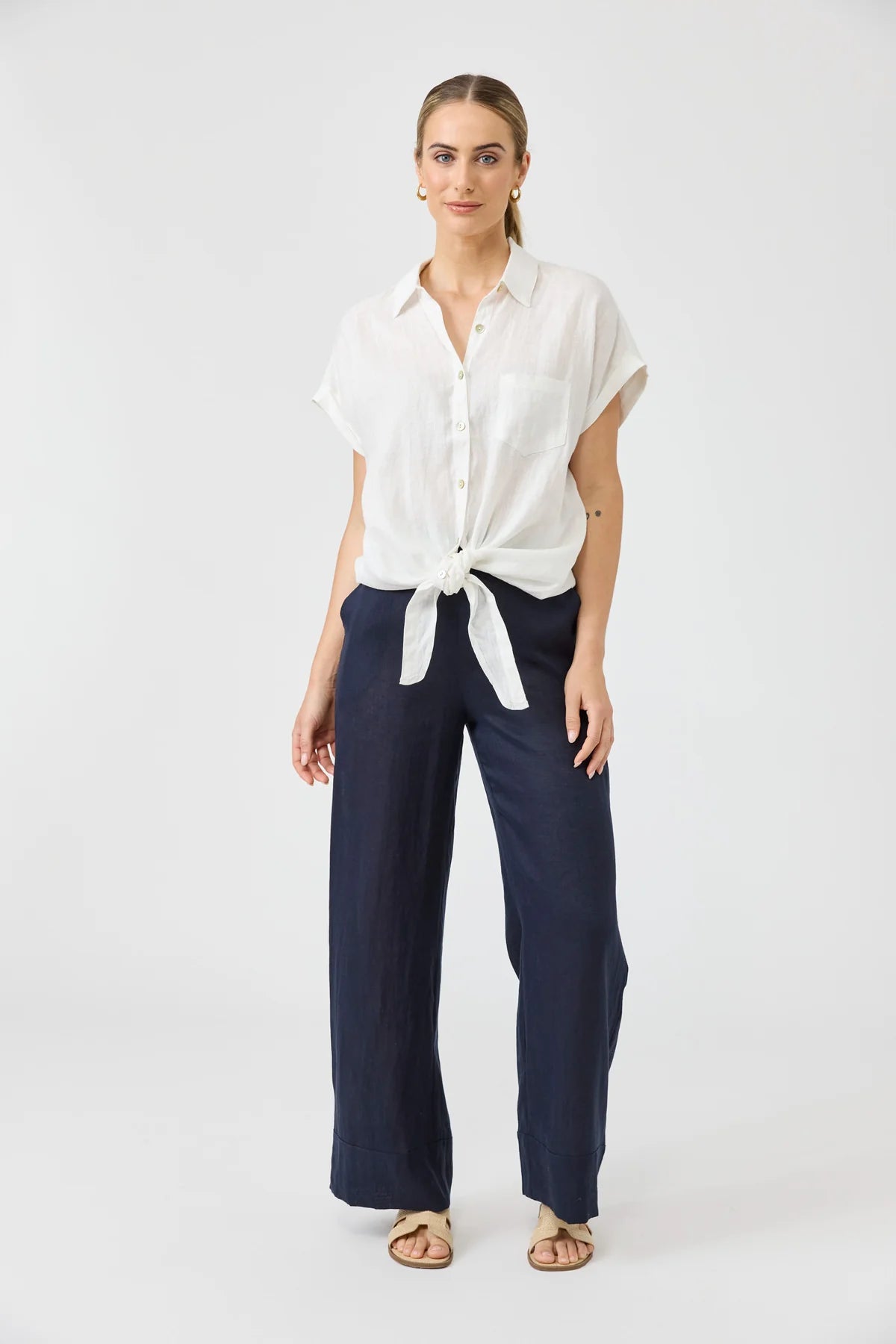 Studio Tie Shirt Salt