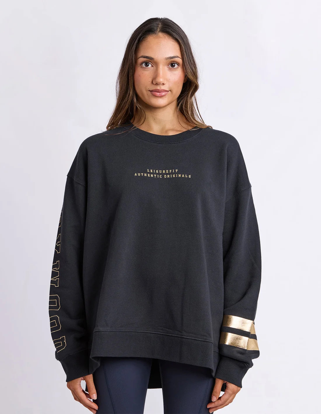 Metallic Origin Crew Black with Gold