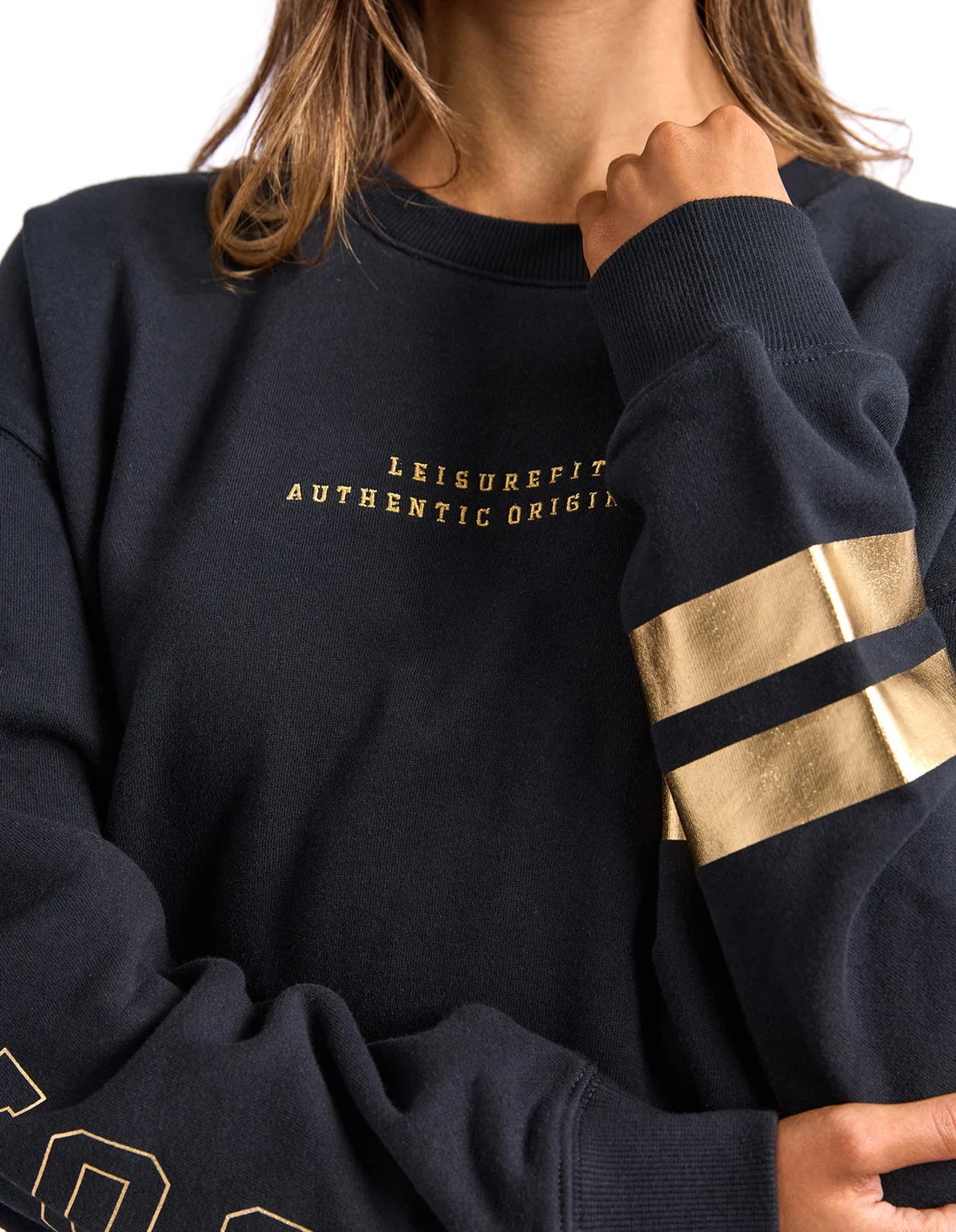 Metallic Origin Crew Black with Gold