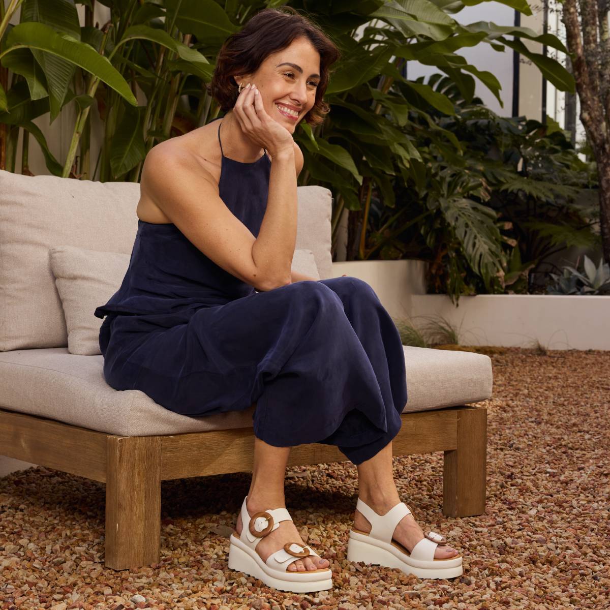 Menorcas Wedge Sandal Bone