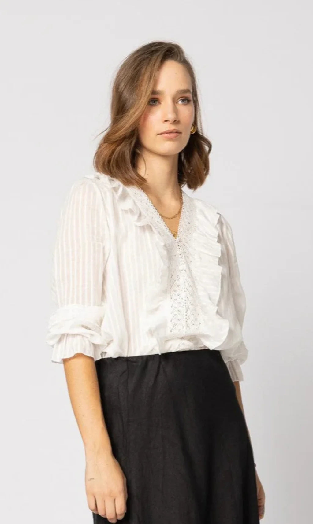 Amelia Blouse White Drama the Label