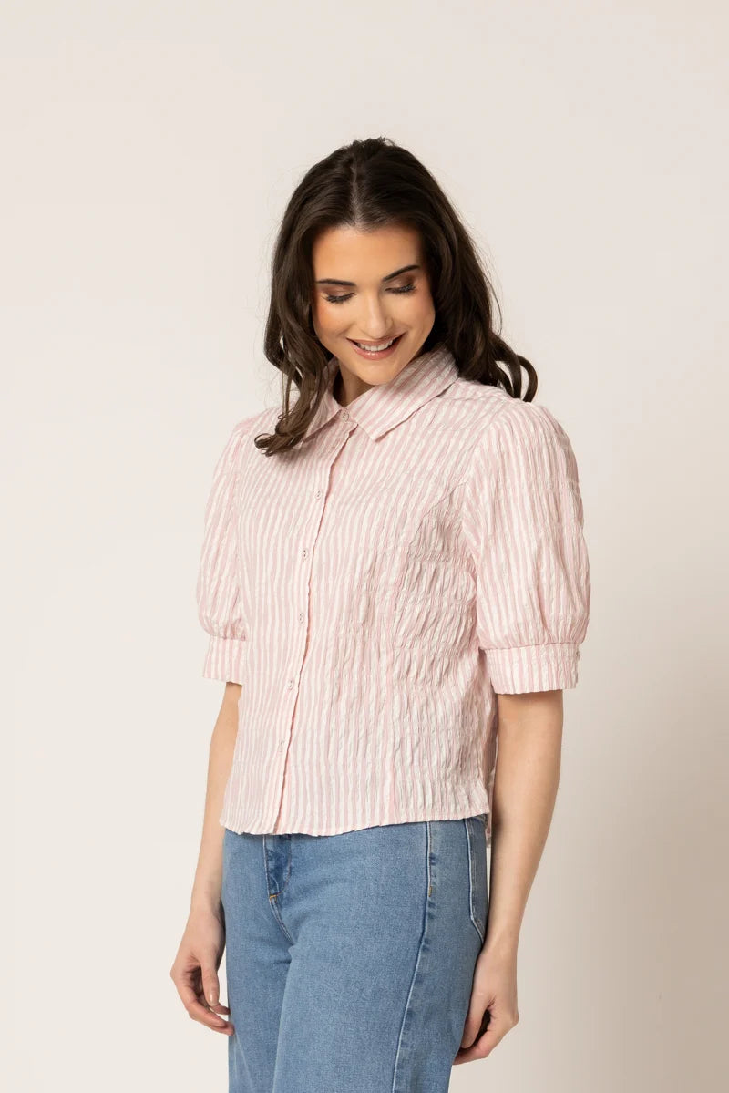 Aligned Shirt Pink Stripe