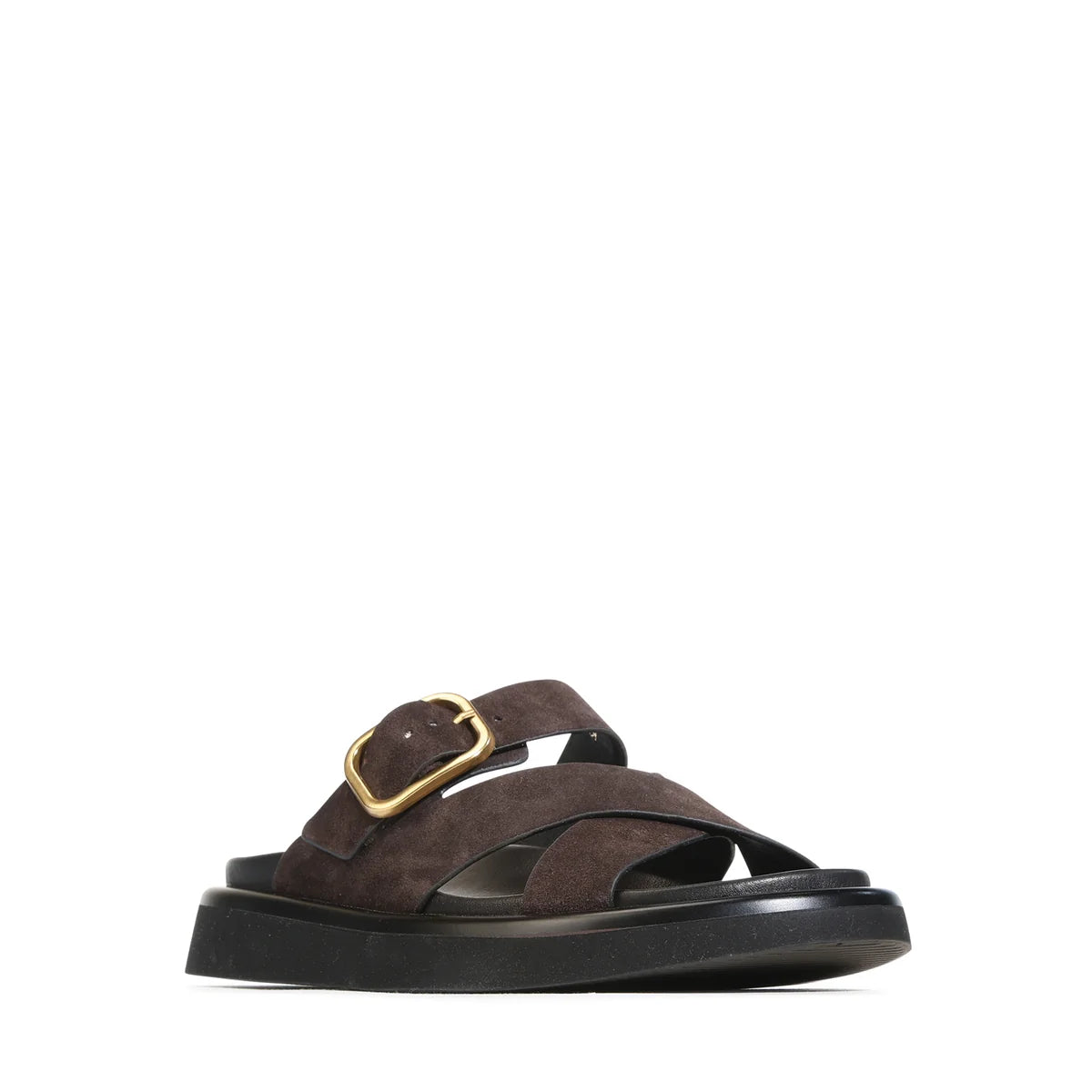 Slay Sandal Mahogany Suede