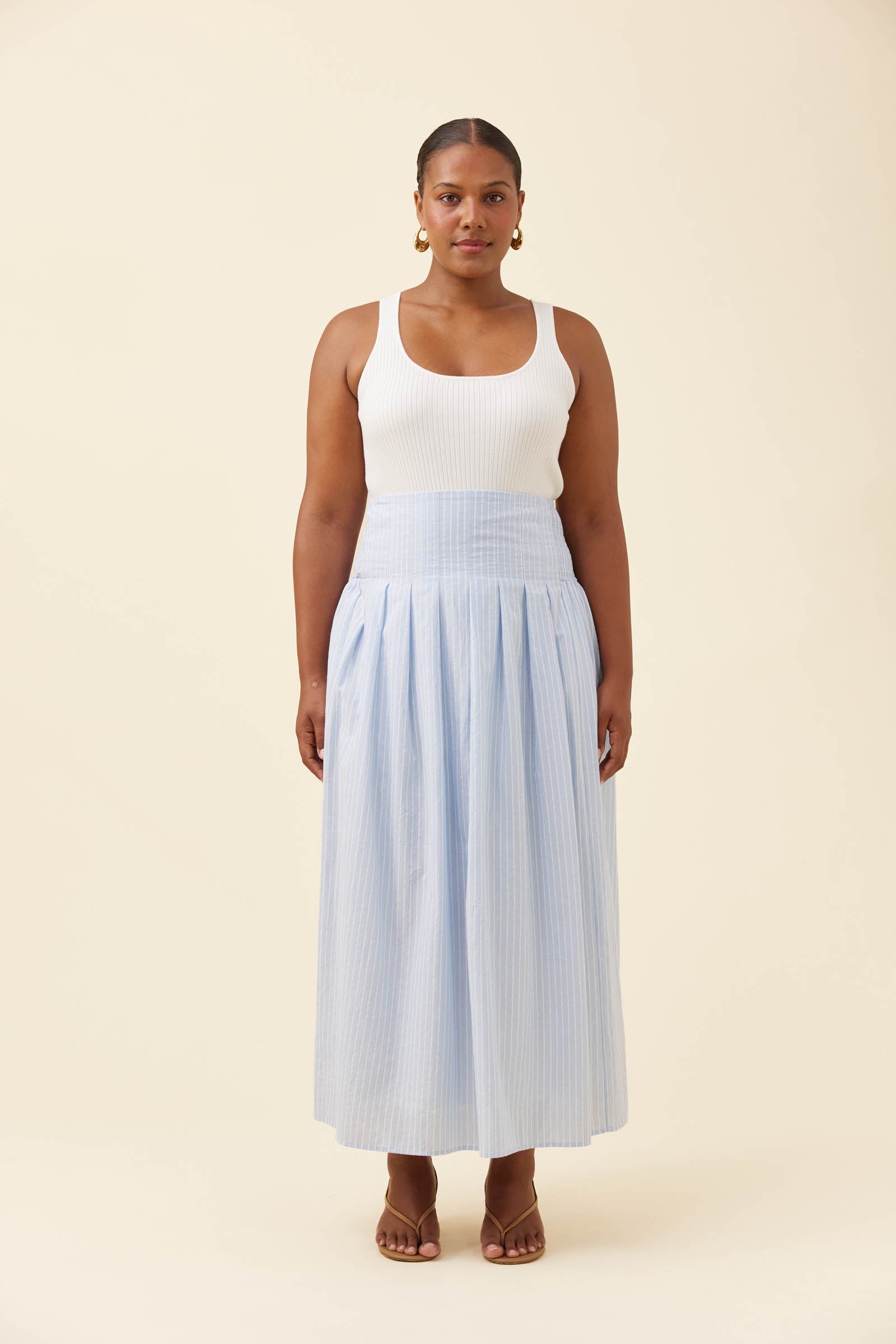 Lyndell Maxi Skirt Light Blue
