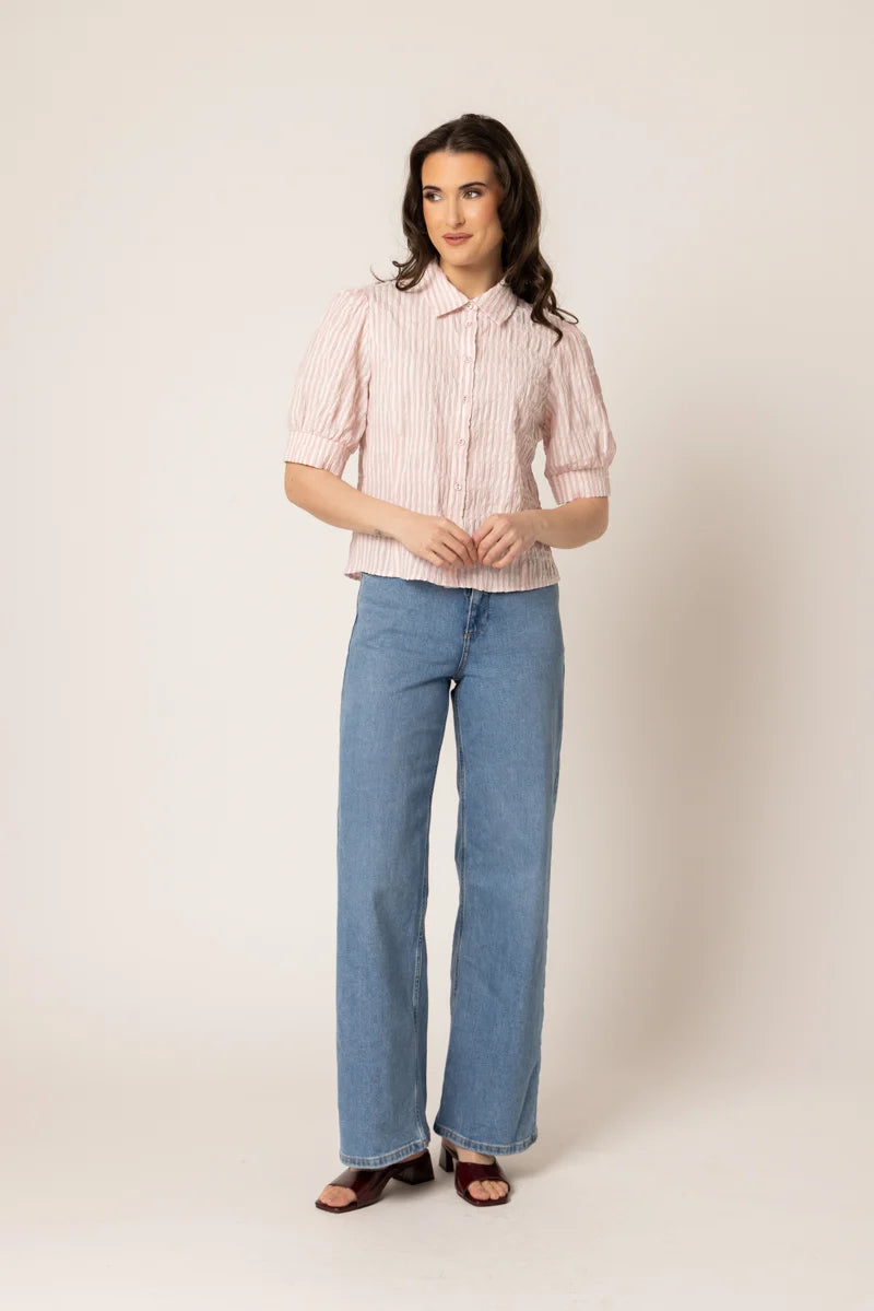 Aligned Shirt Pink Stripe