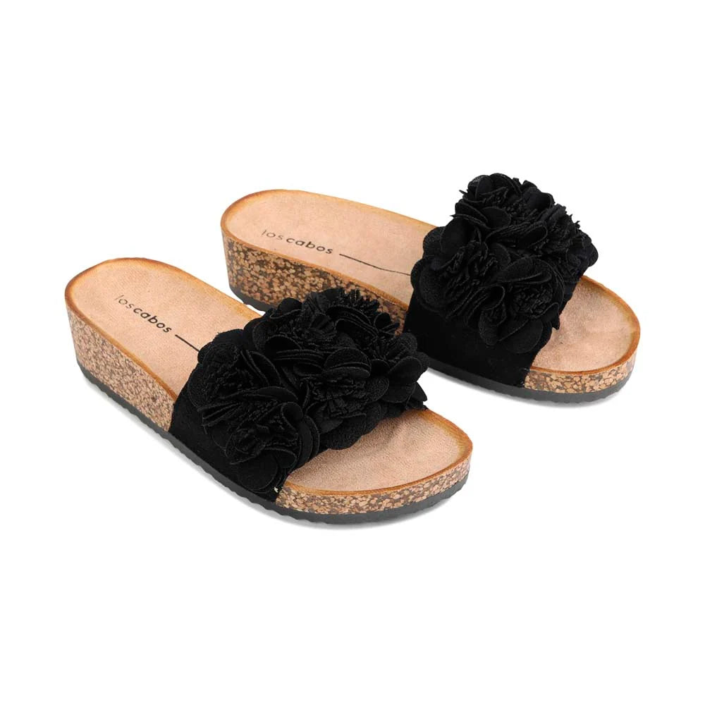 Corsage Sandal Black