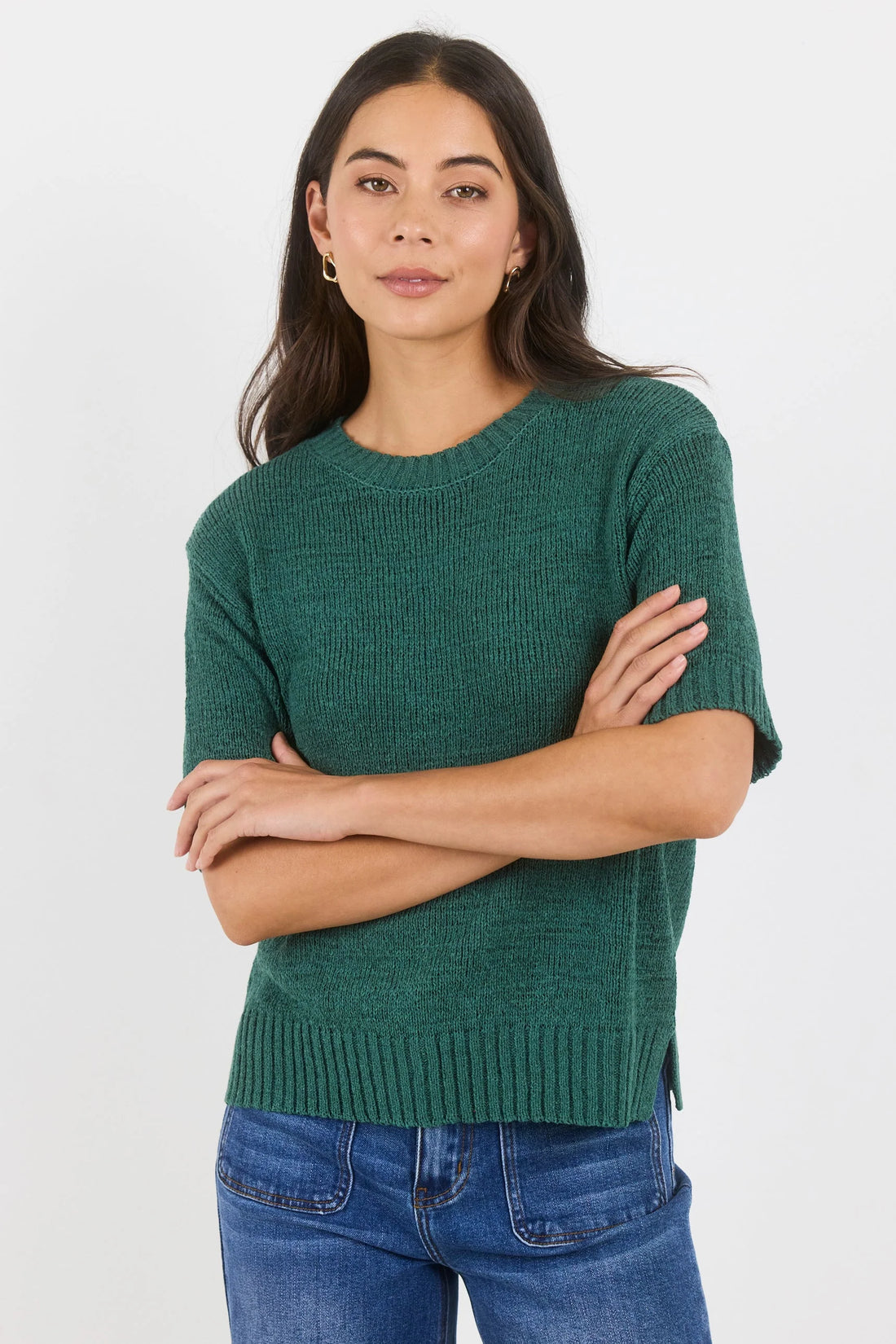 Loveable Petrol Tape Yarn Knit Tee