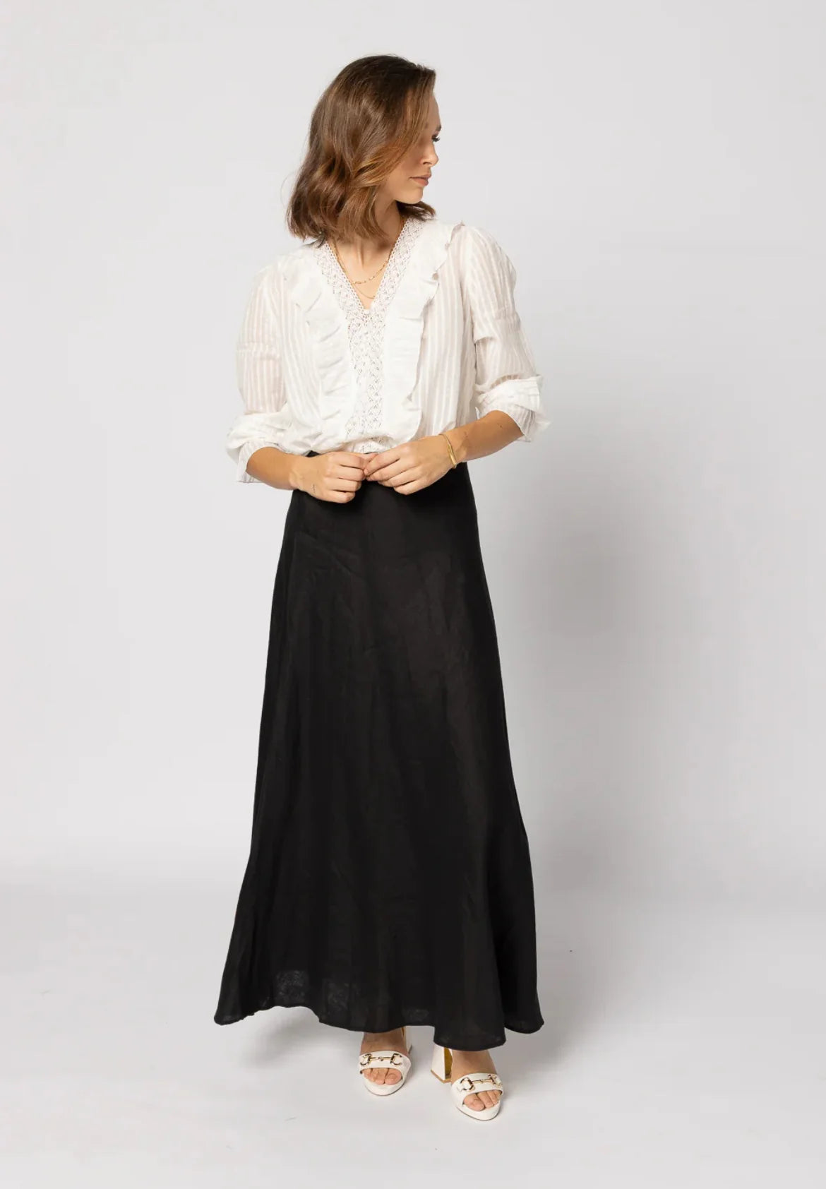 Amelia Blouse White Drama the Label