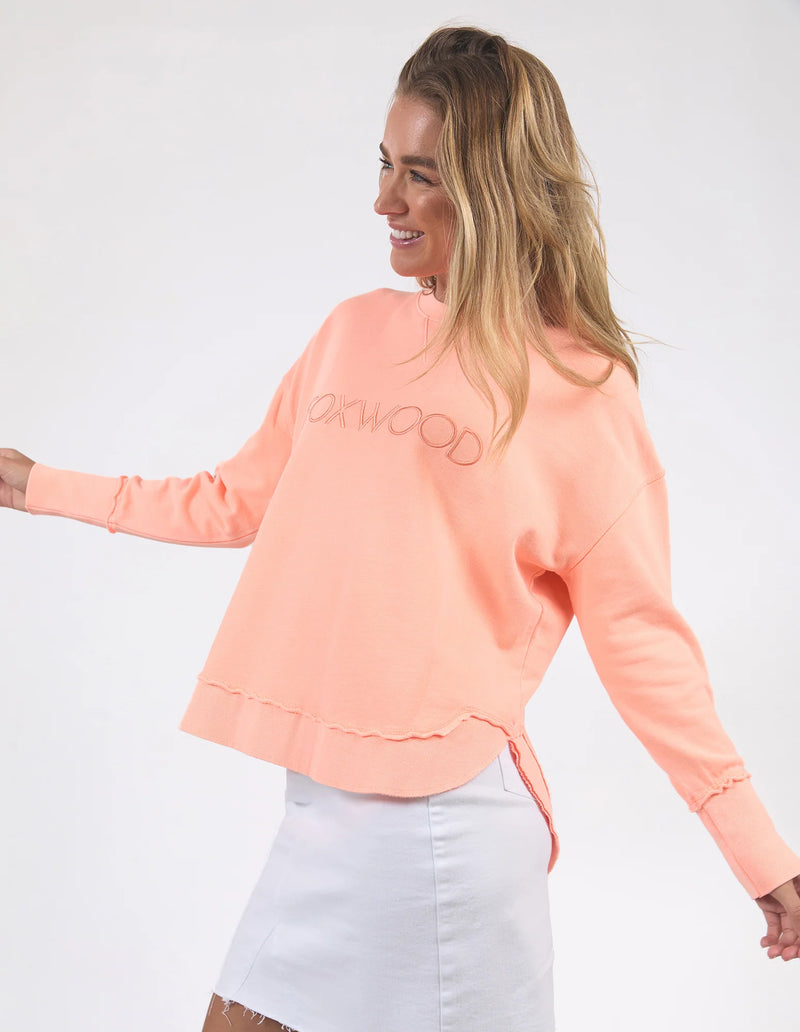 Simplified Crew Neon Peach