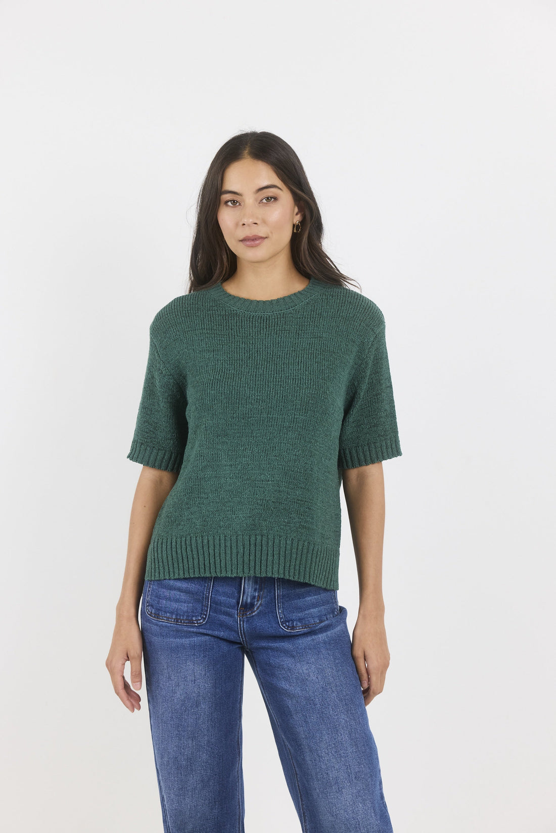 Loveable Petrol Tape Yarn Knit Tee