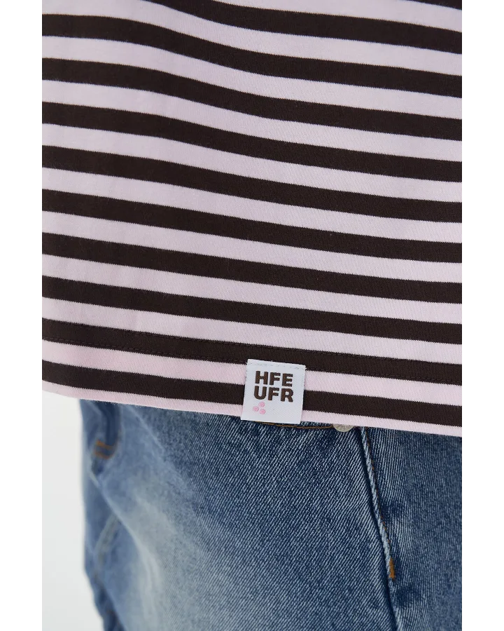 Alex Stripe Billie LS Tee Petal/Cocoa