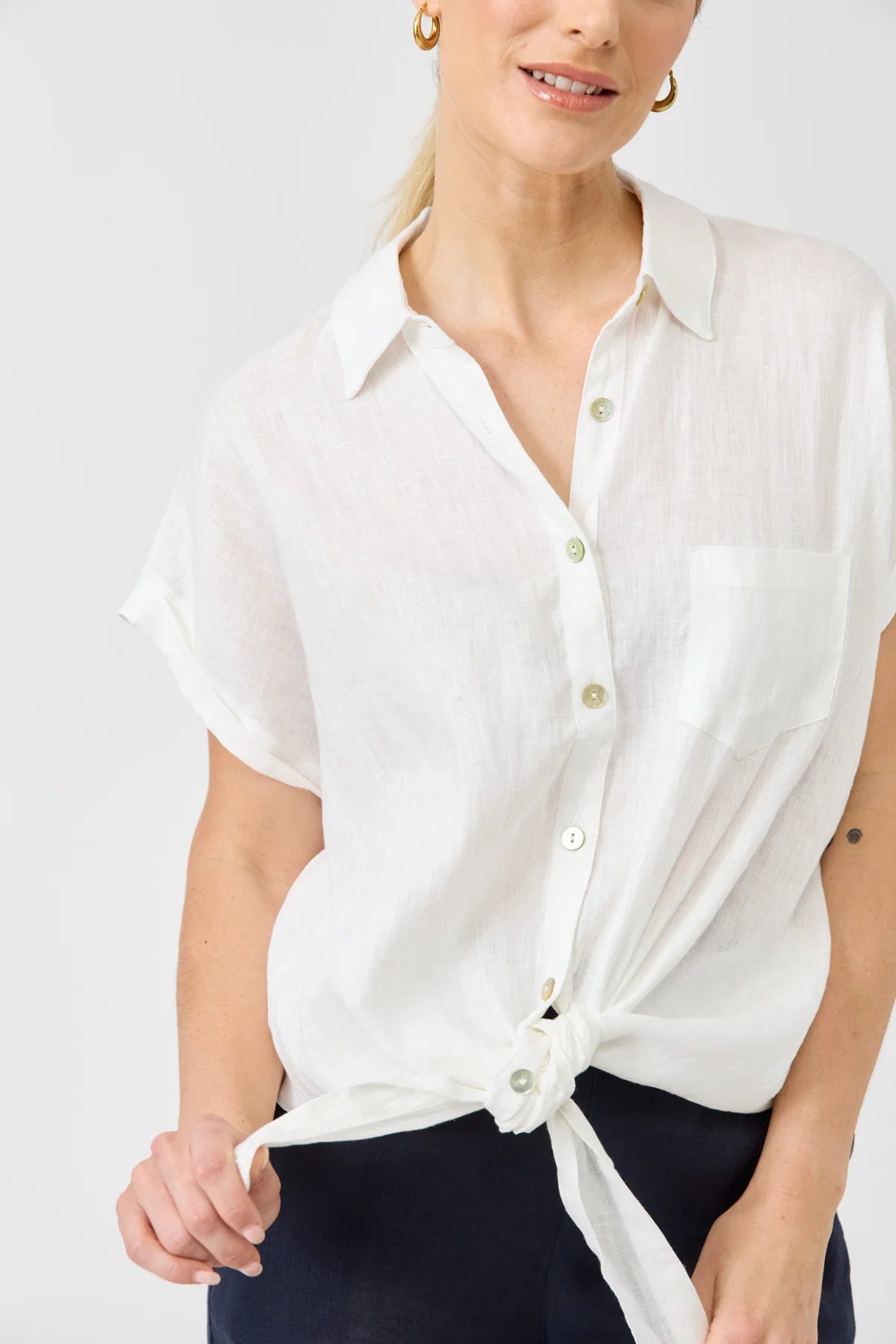 Studio Tie Shirt Salt