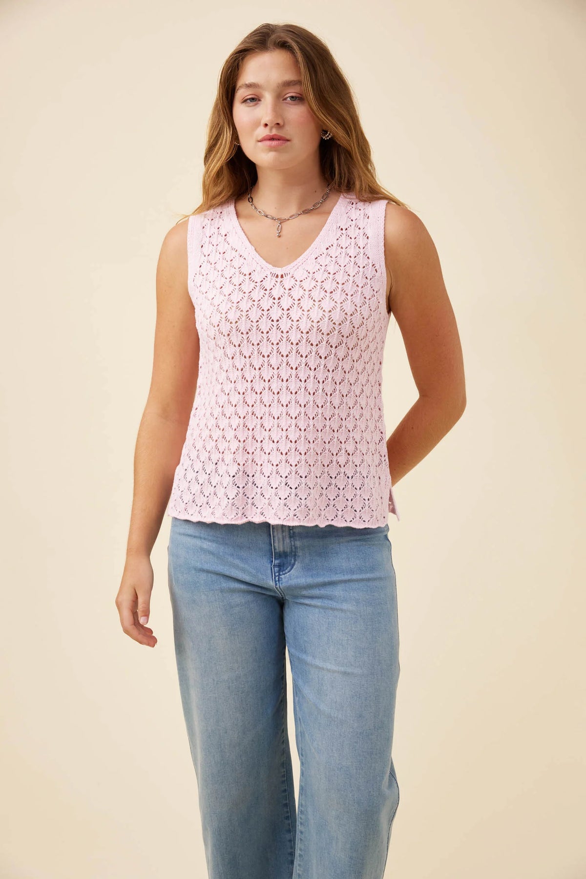 Mia Knit Top Light Pink