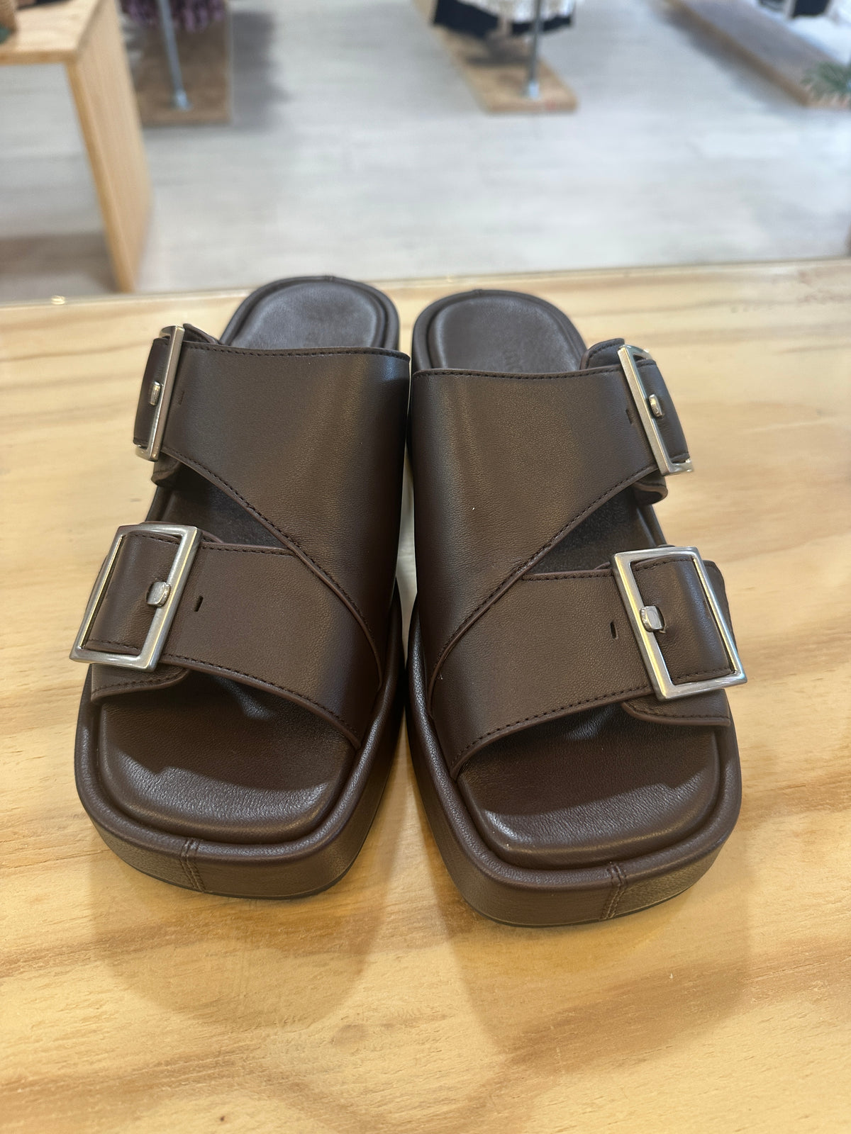 Camimer Chocolate Leather Sandal