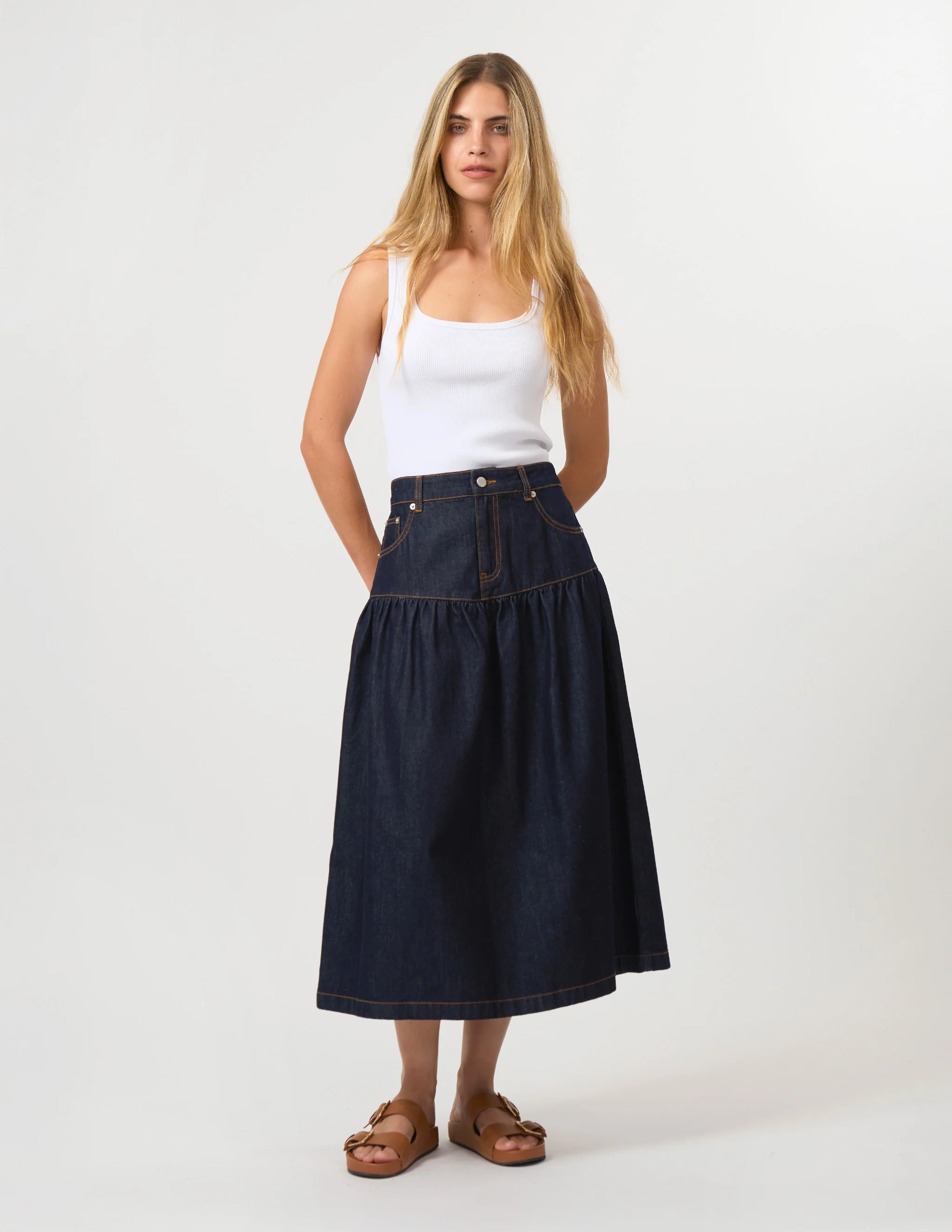 Davina Skirt Indigo