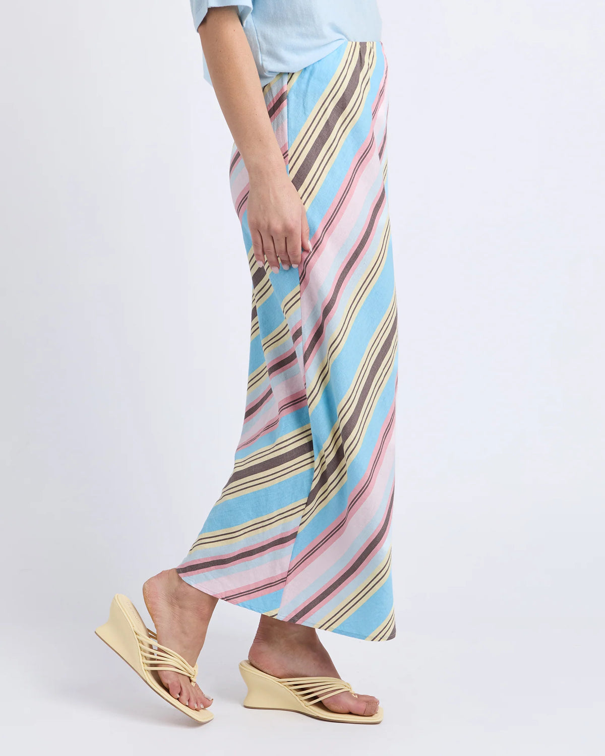 Sundown Stripe Skirt Baltic Blue Multi