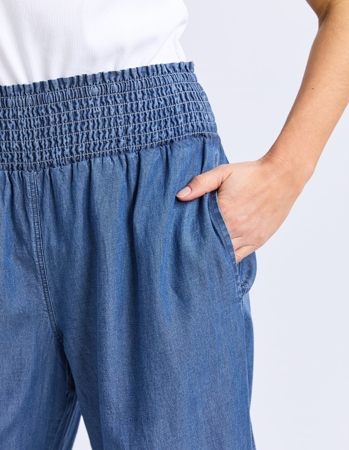 Riley Lyocel Pant Blue