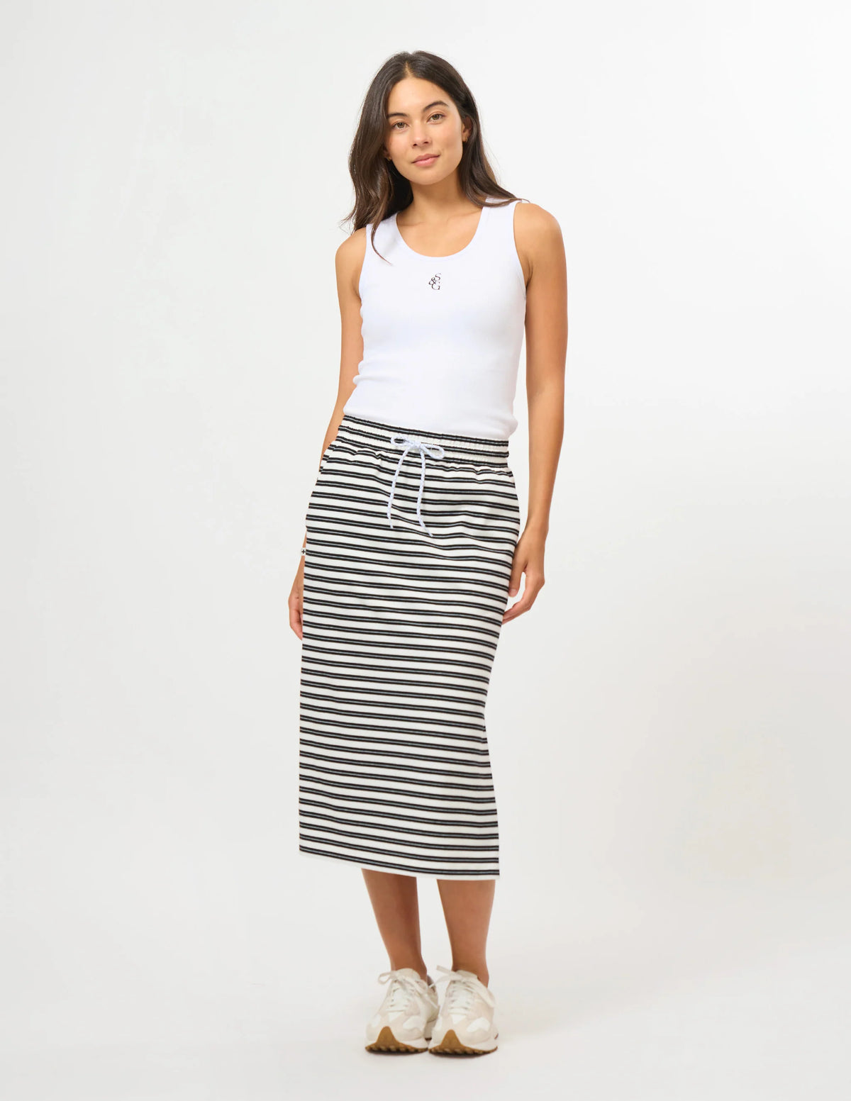 Essential Skirt Black Stripe