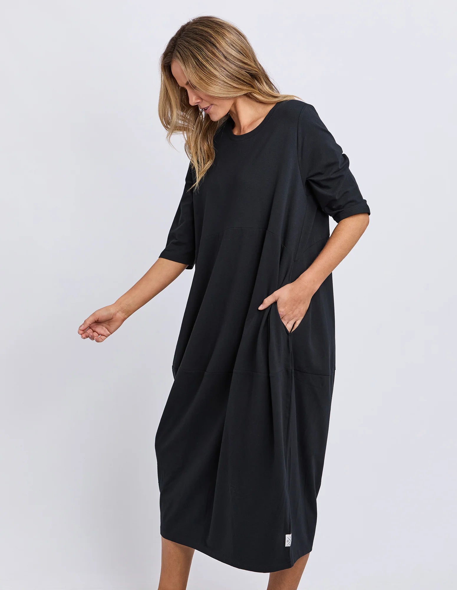 Diana Dress 3/4 Sleeve Black