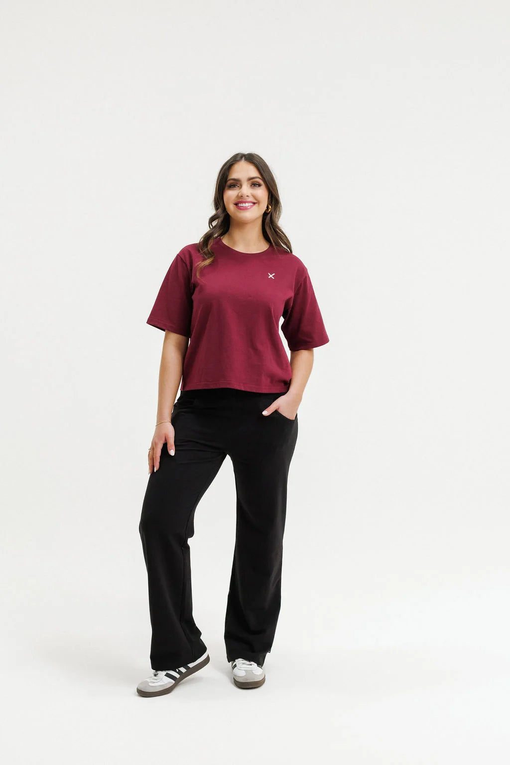 Avenue Pants Black with Merlot X