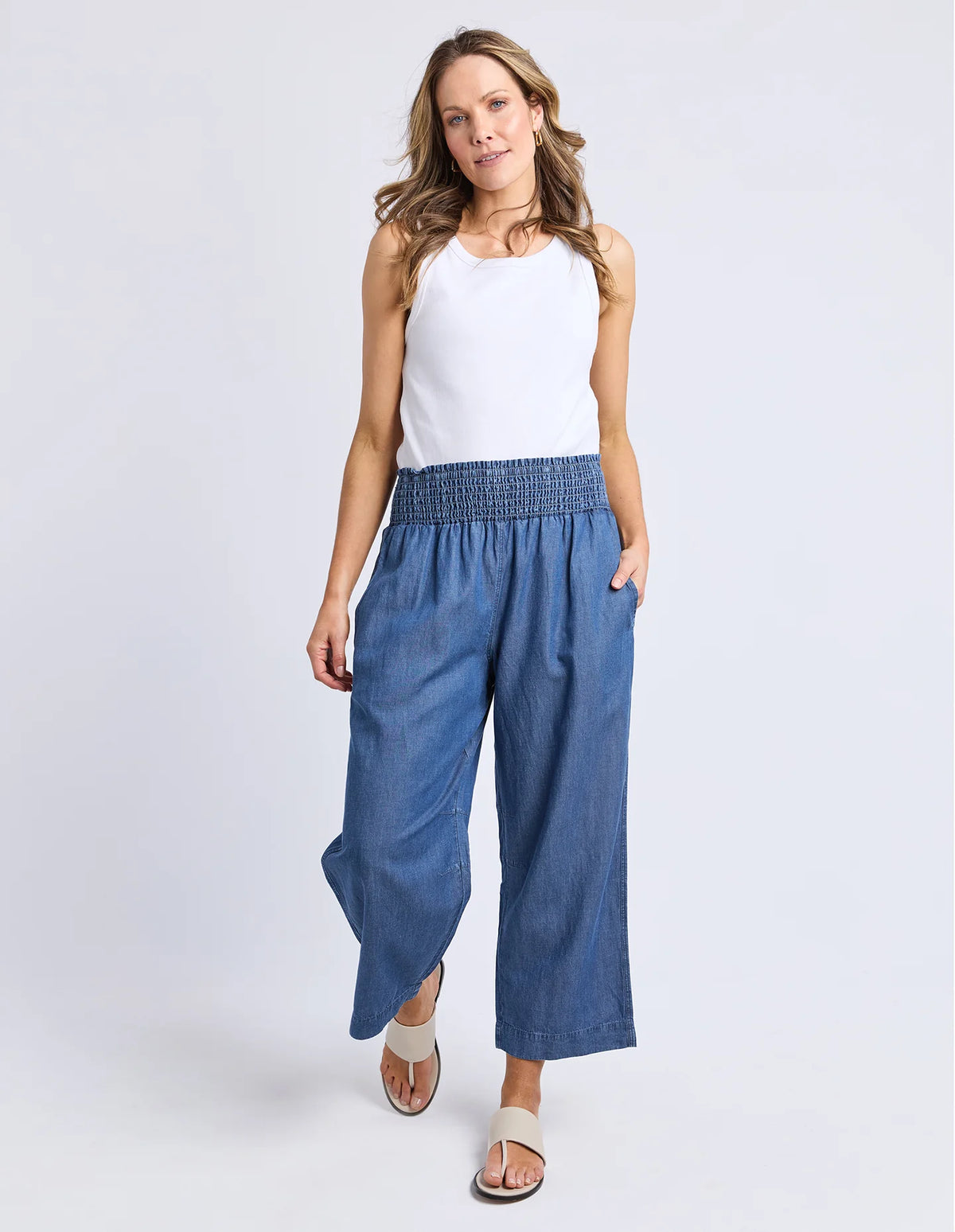 Riley Lyocel Pant Blue