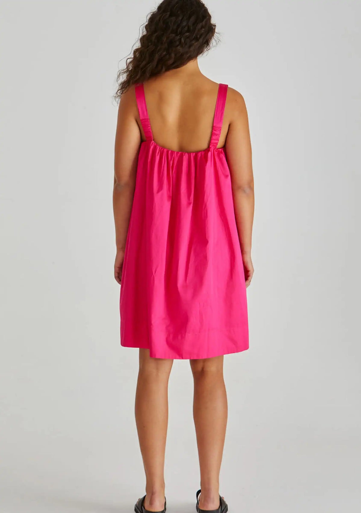 Elis Mini Baby Doll Dress Hot Pink