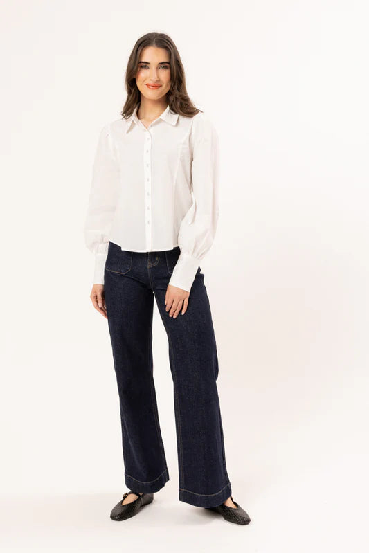 Leila + Luca Angie Top White